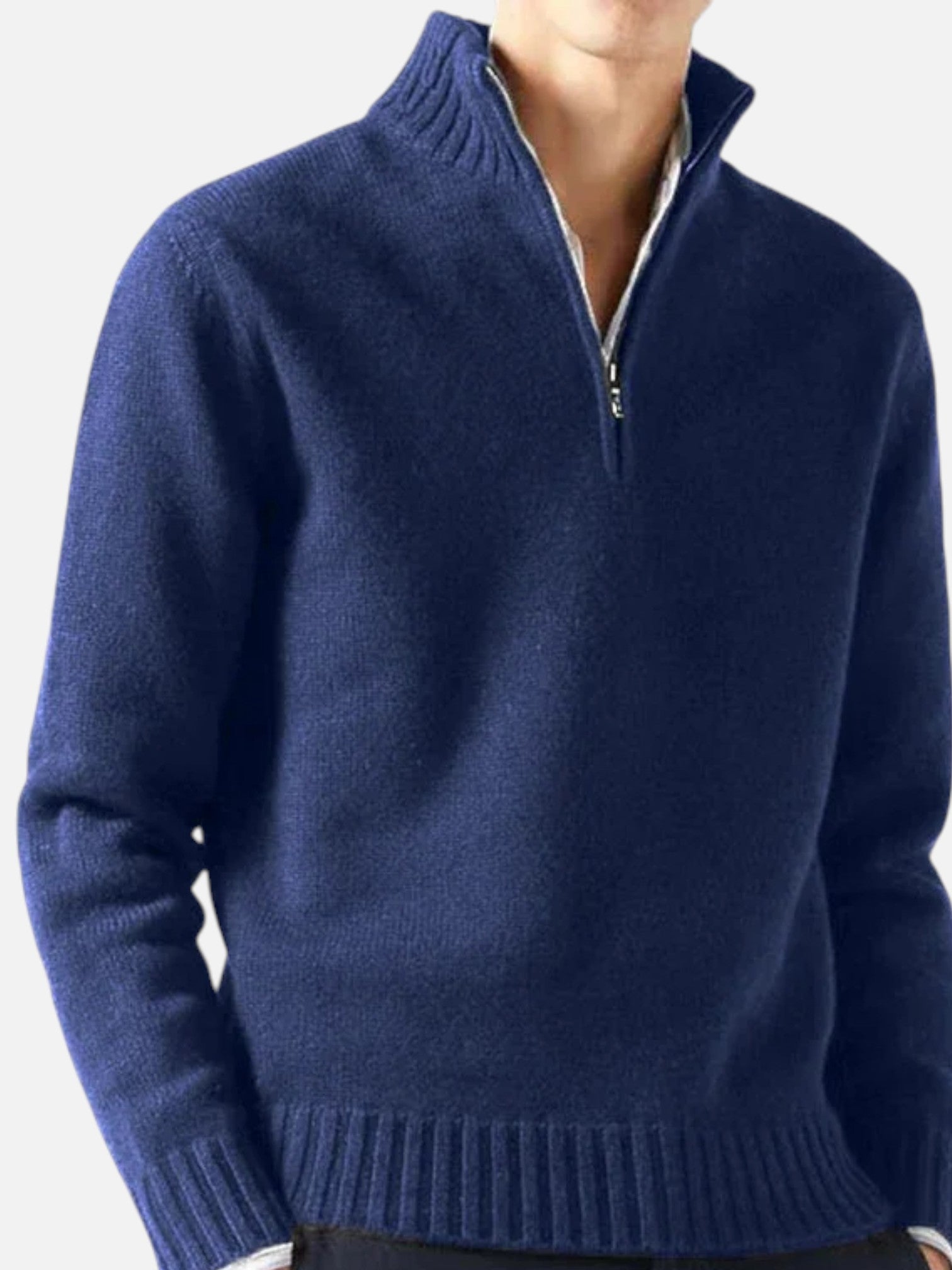 Maisonancien | Klasyczny sweter z golfem dzianinowy