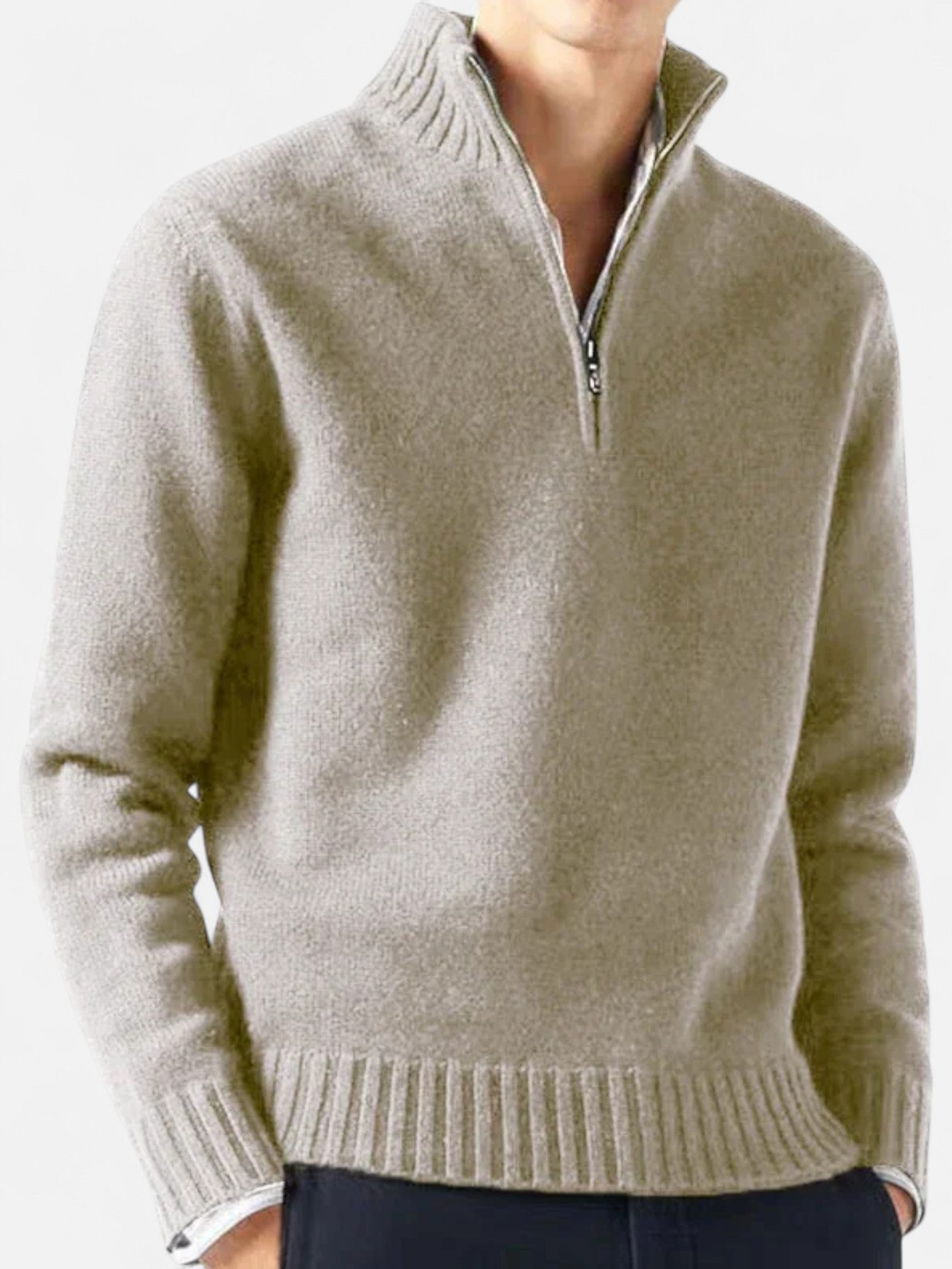 Maisonancien | Klasyczny sweter z golfem dzianinowy