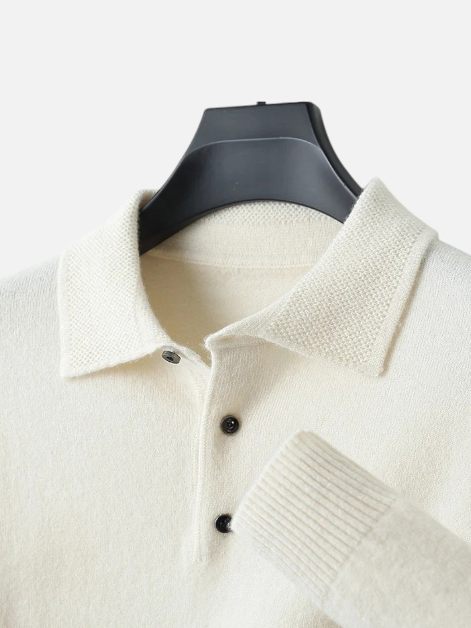 Maisonancien | Męski sweter polo z wełny merynosów