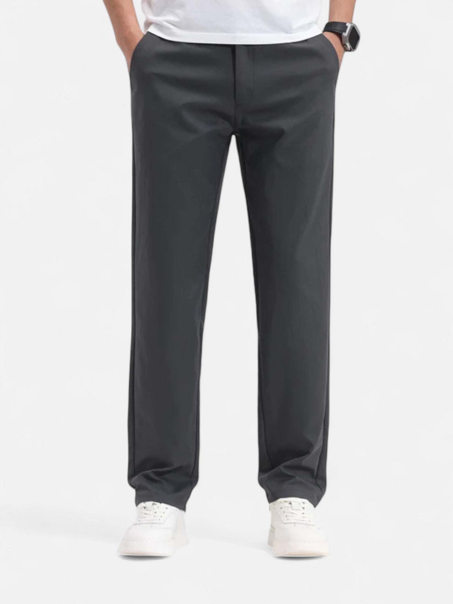 Maisonancien | Męskie proste spodnie koreańskie z oddychającej tkaniny