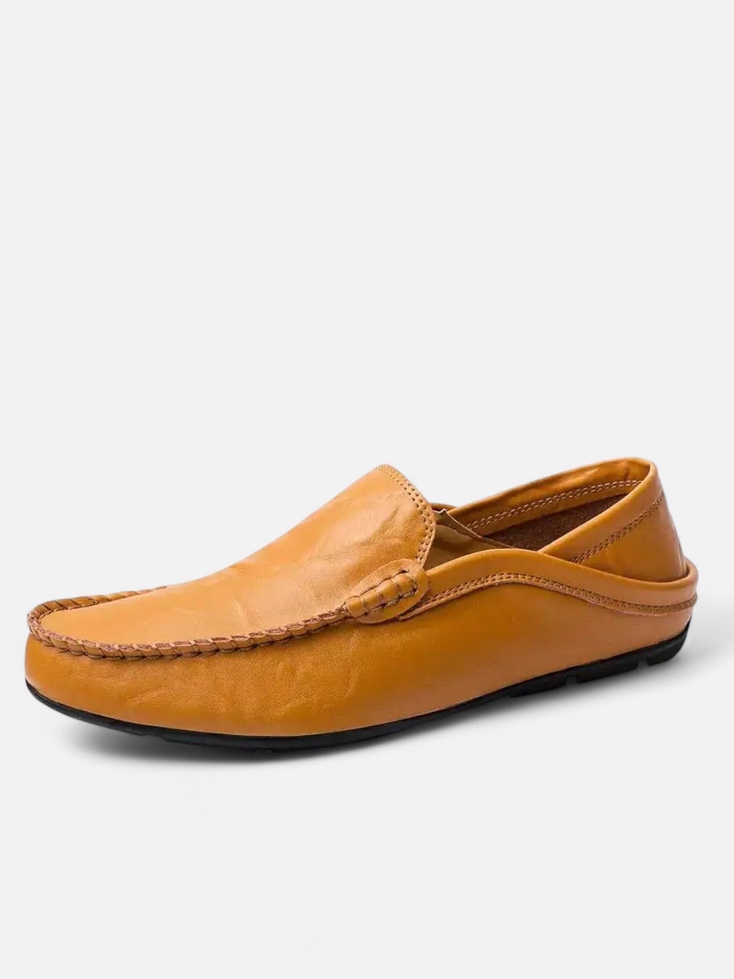 Maisonancien | Męskie letnie loafersy z perforacją ze skóry PU