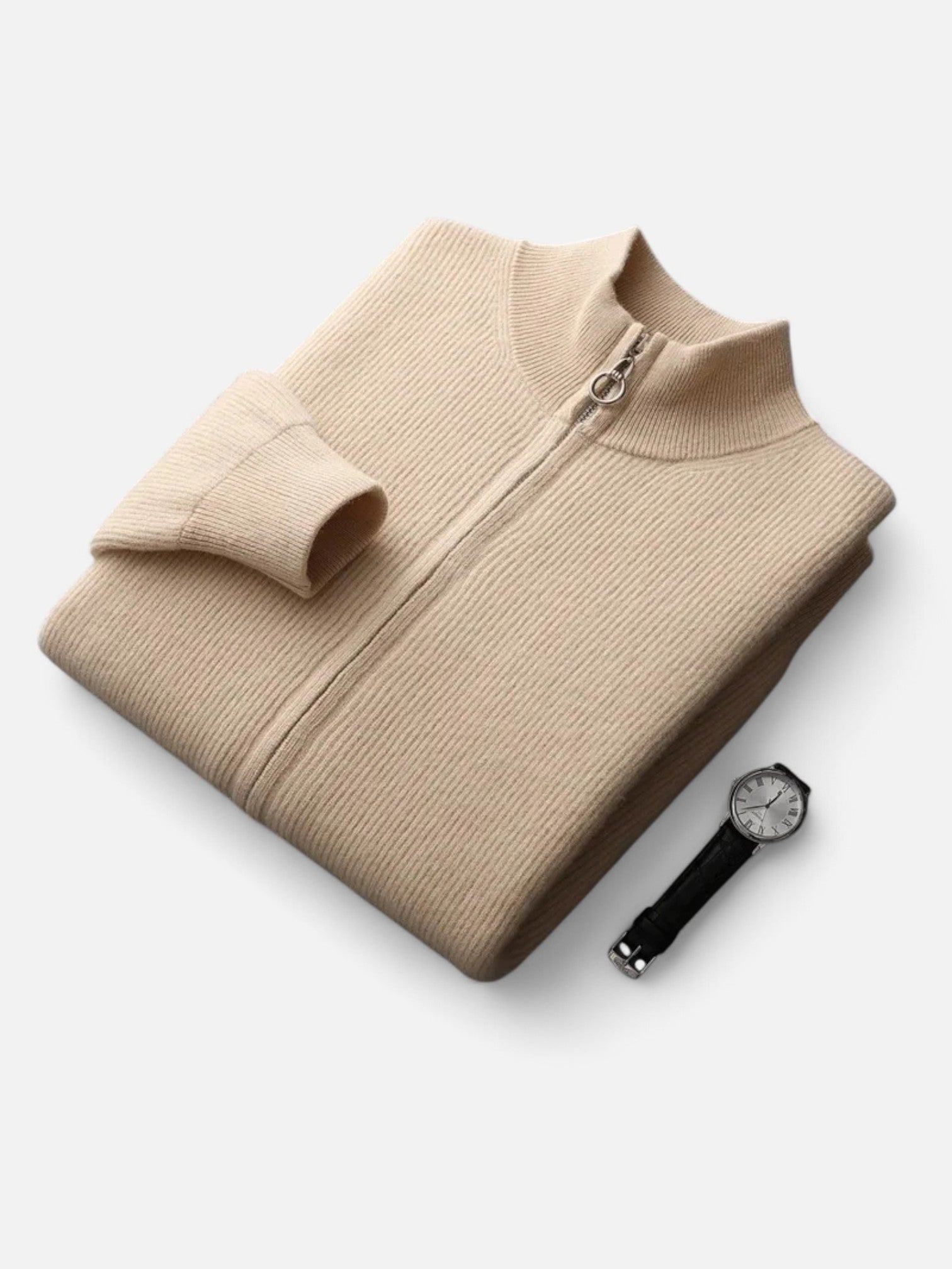 Maisonancien | Męski kardigan z wełny 100% na zamek