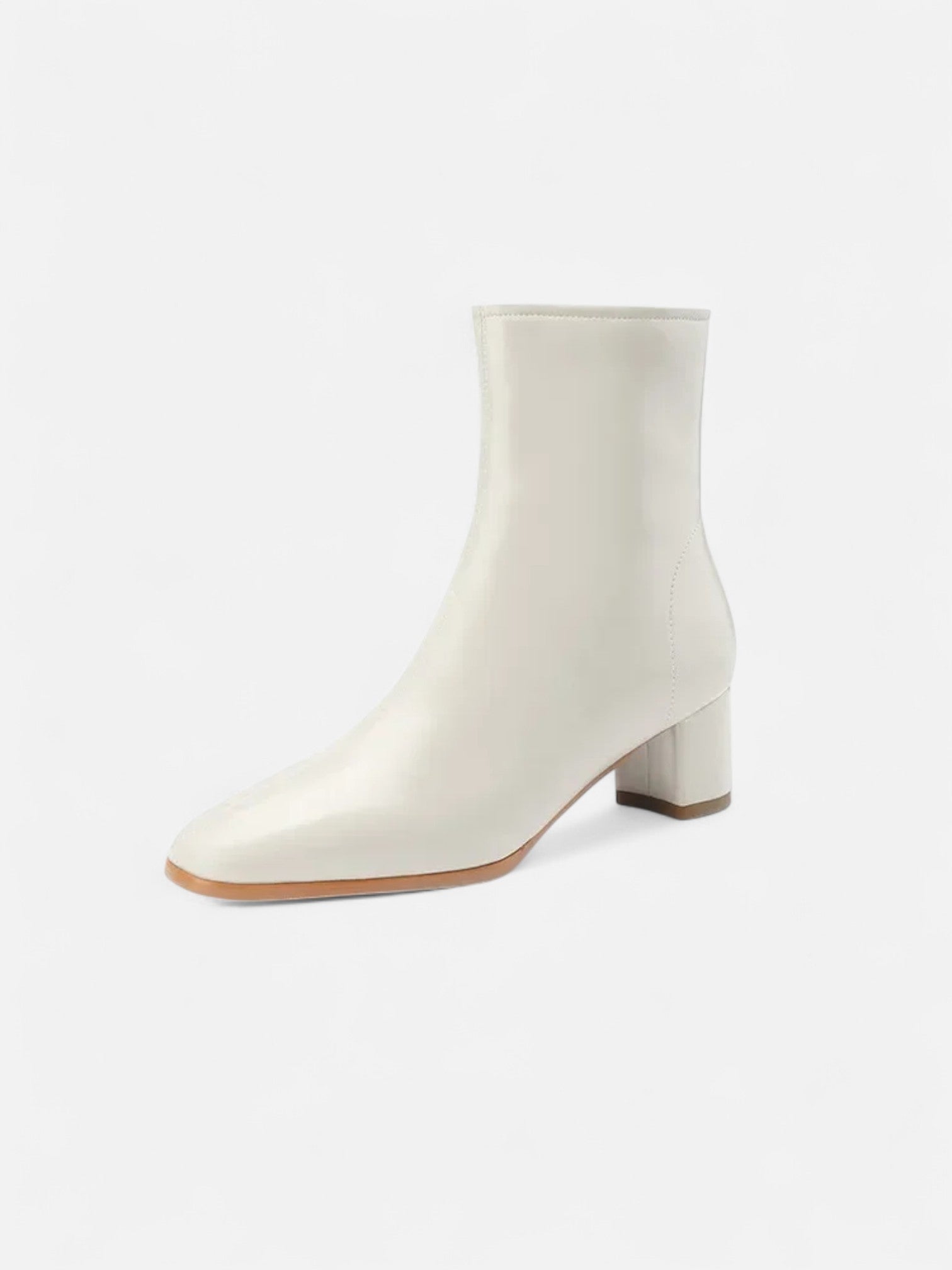 Maisonancien | Damskie zimowe botki ze skóry dwoinowej z kwadratowym noskiem