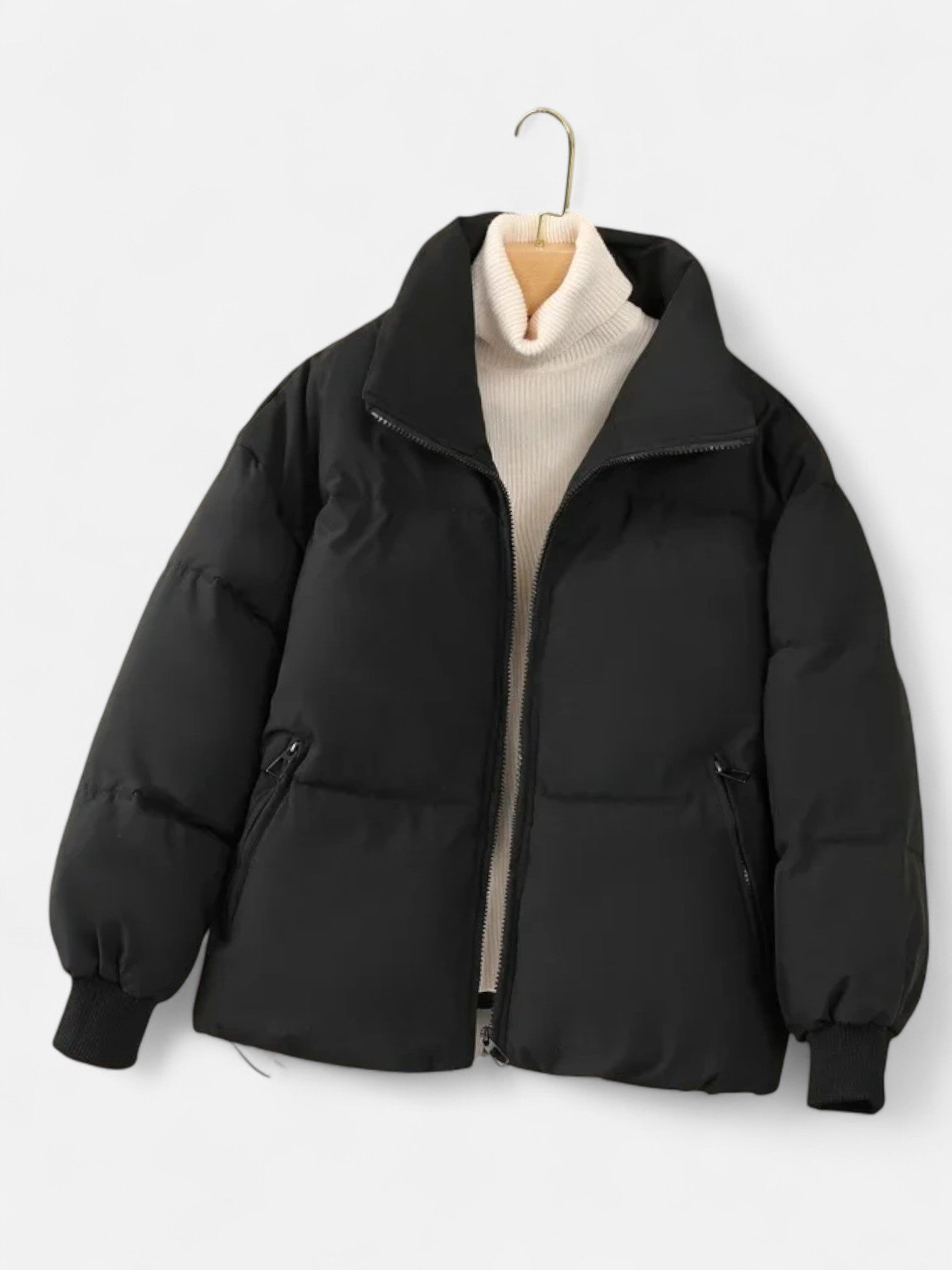 Maisonancien | Damska krótka zimowa kurtka pikowana