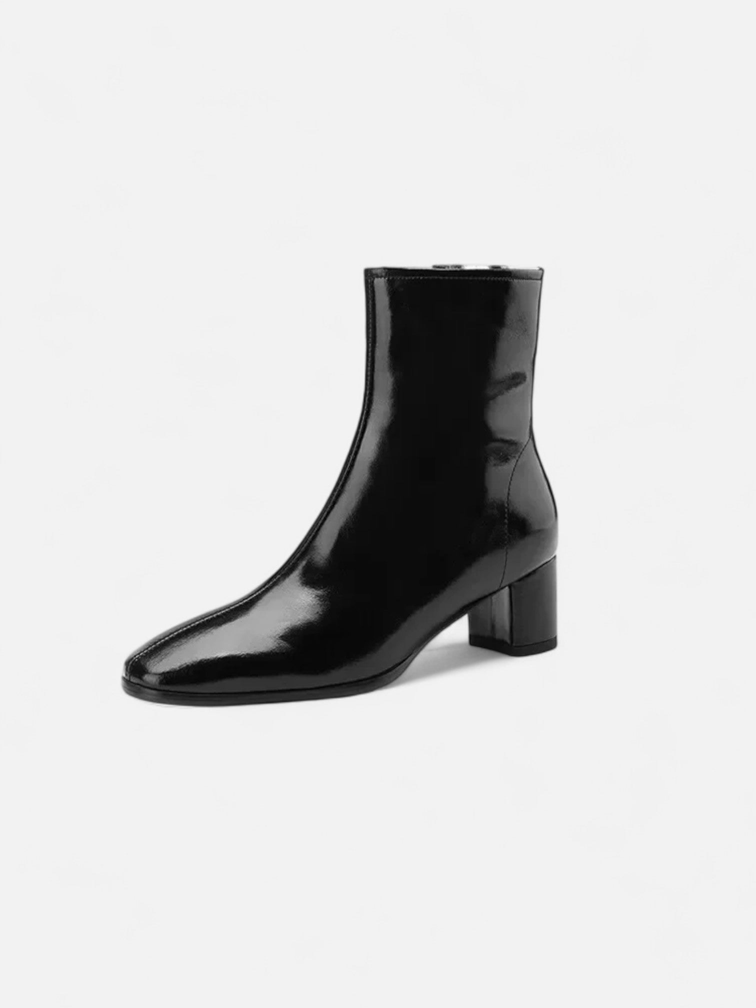 Maisonancien | Damskie zimowe botki ze skóry dwoinowej z kwadratowym noskiem