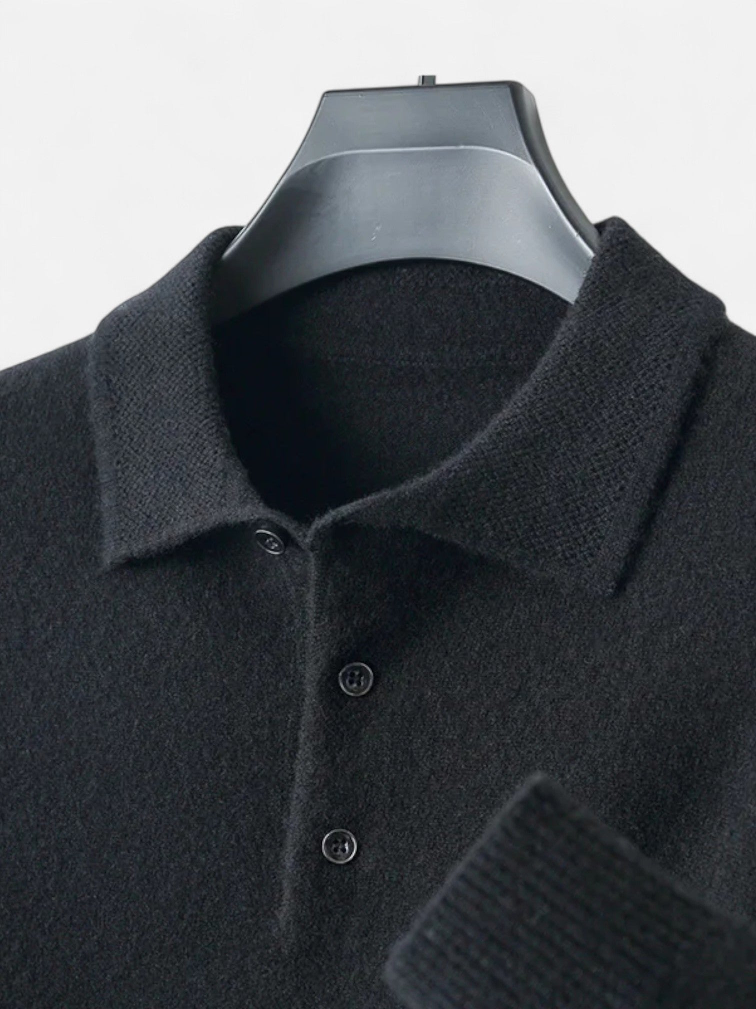 Maisonancien | Męski sweter polo z wełny merynosów