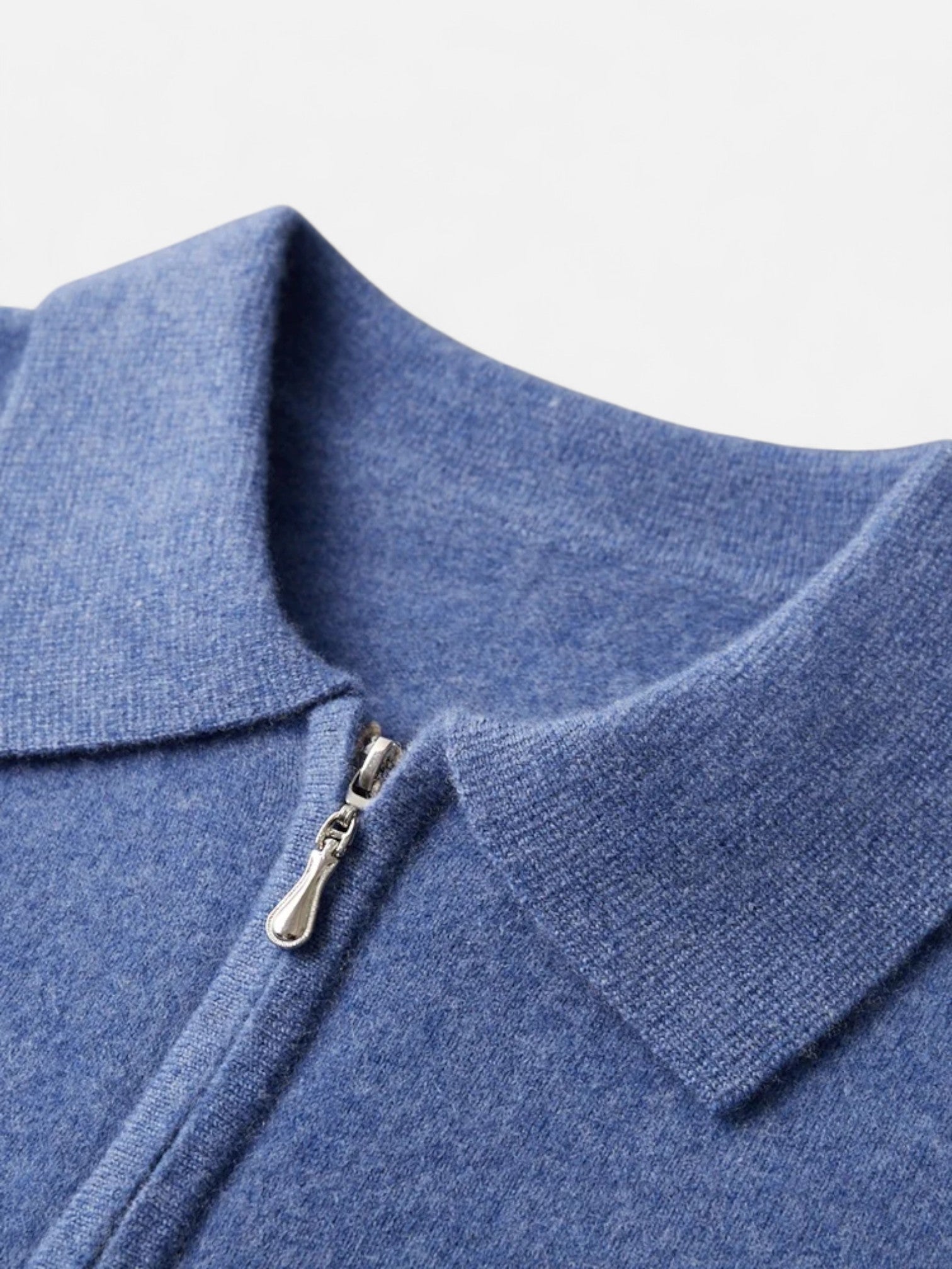 Maisonancien | Męski wełniany sweter polo z kaszmirem