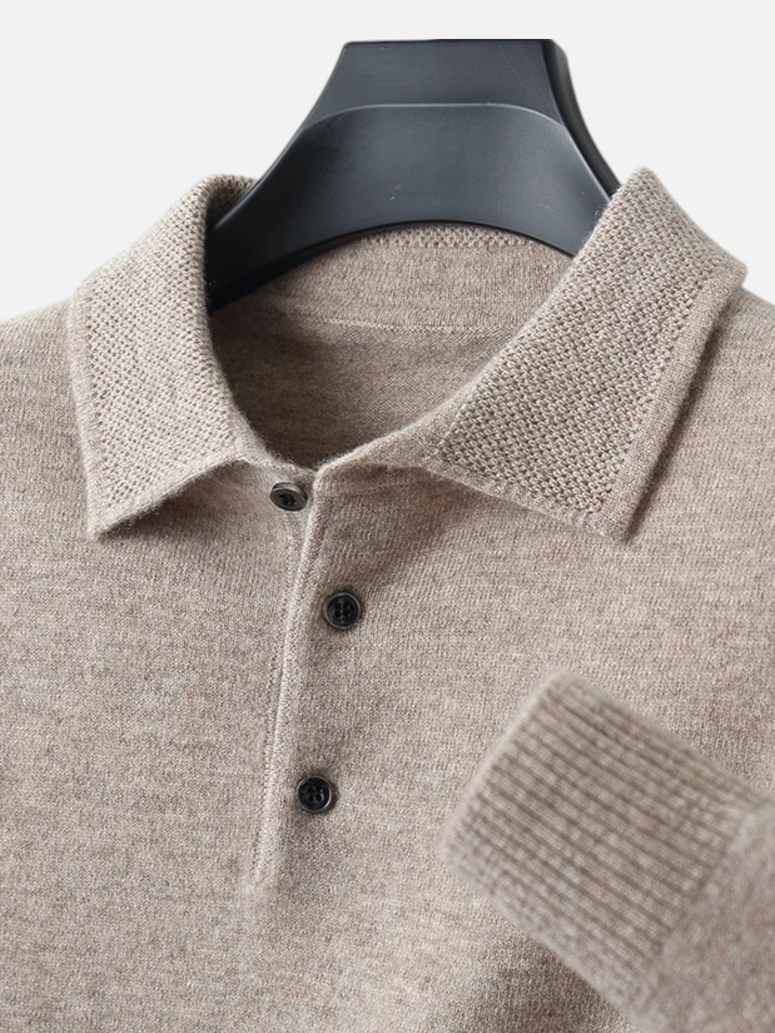 Maisonancien | Męski sweter polo z wełny merynosów