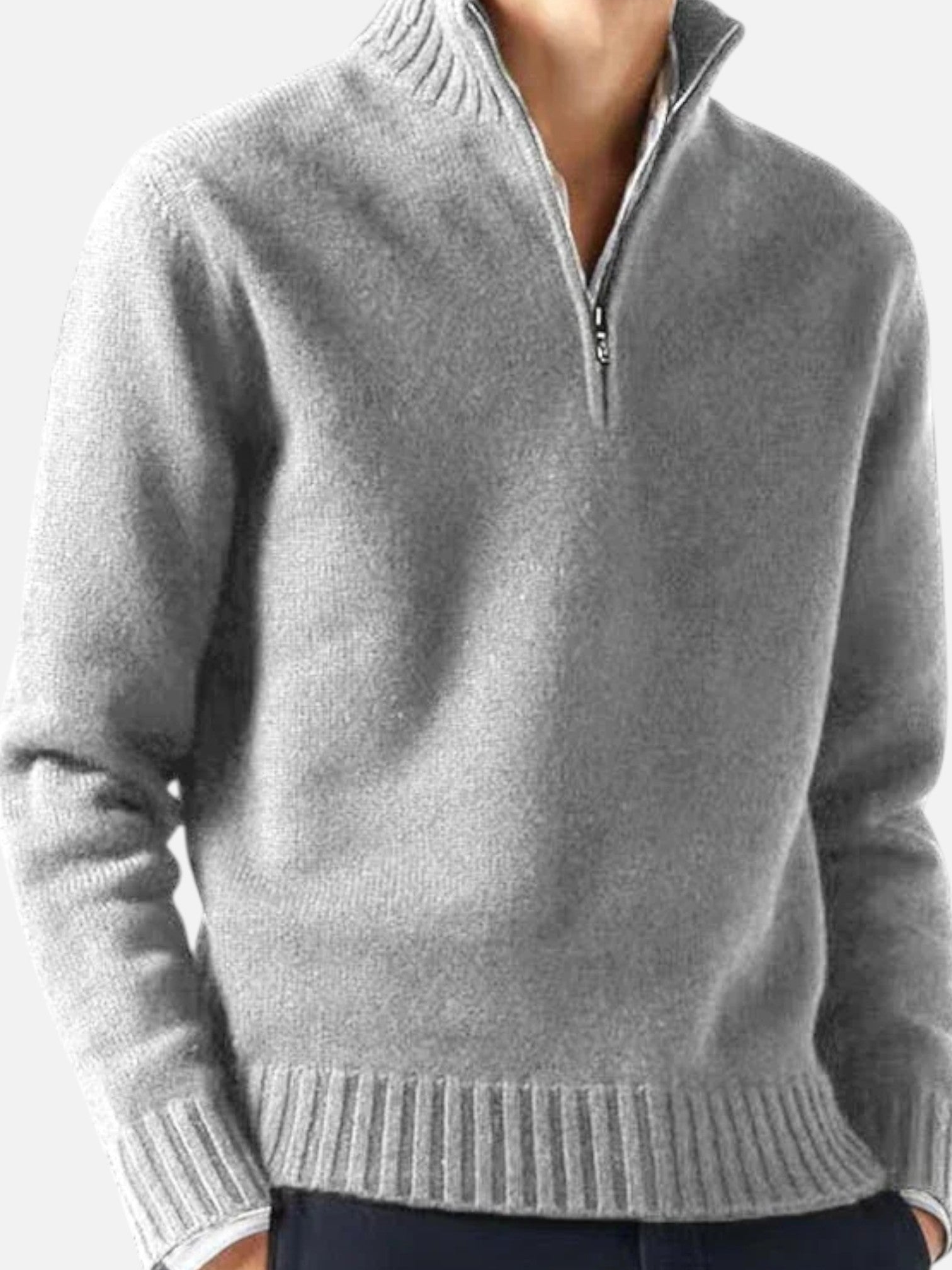 Maisonancien | Klasyczny sweter z golfem dzianinowy