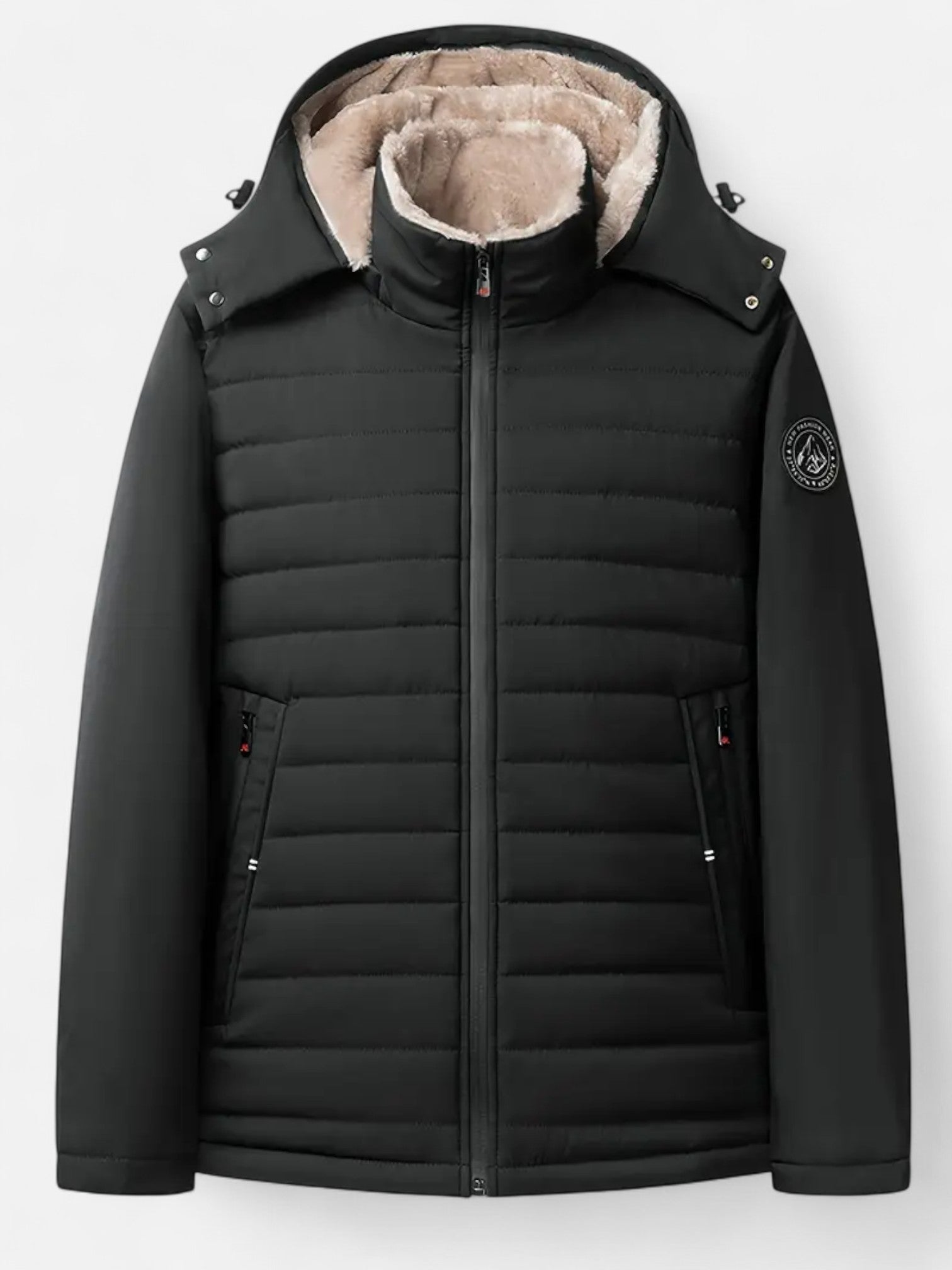 Maisonancien | Męska Kurtka Zimowa z Kapturem – Ocieplana i Pikowana