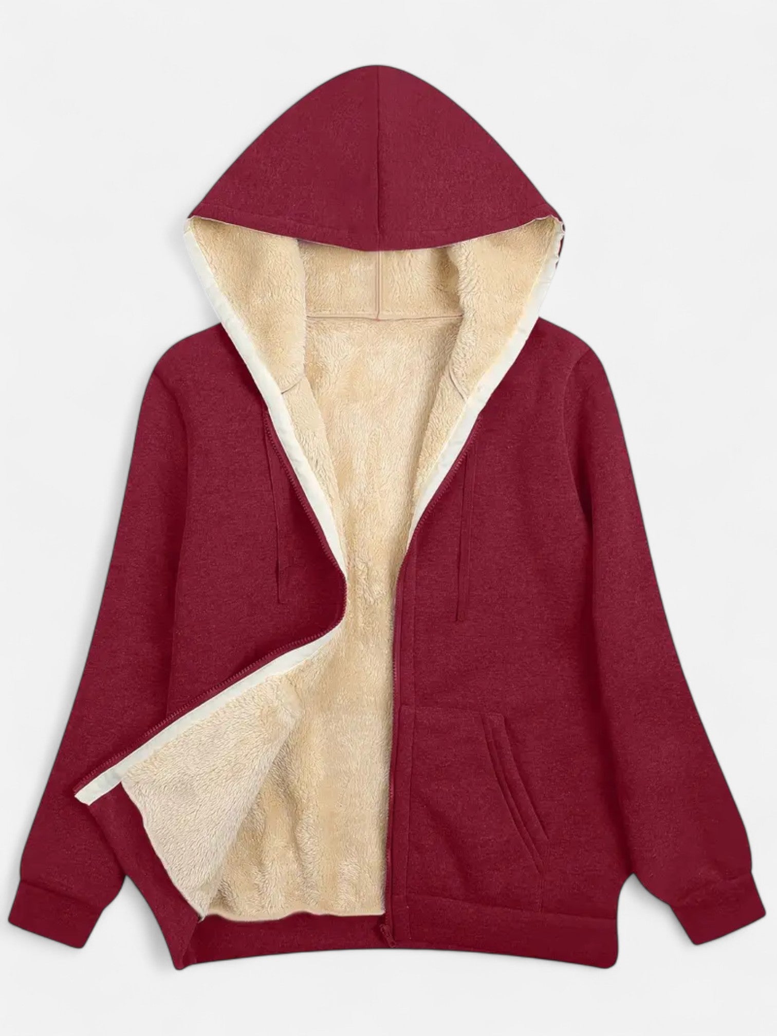 Maisonancien | Damska Kurtka Zimowa Oversize – Futerkowe Podszycie i Kaptur