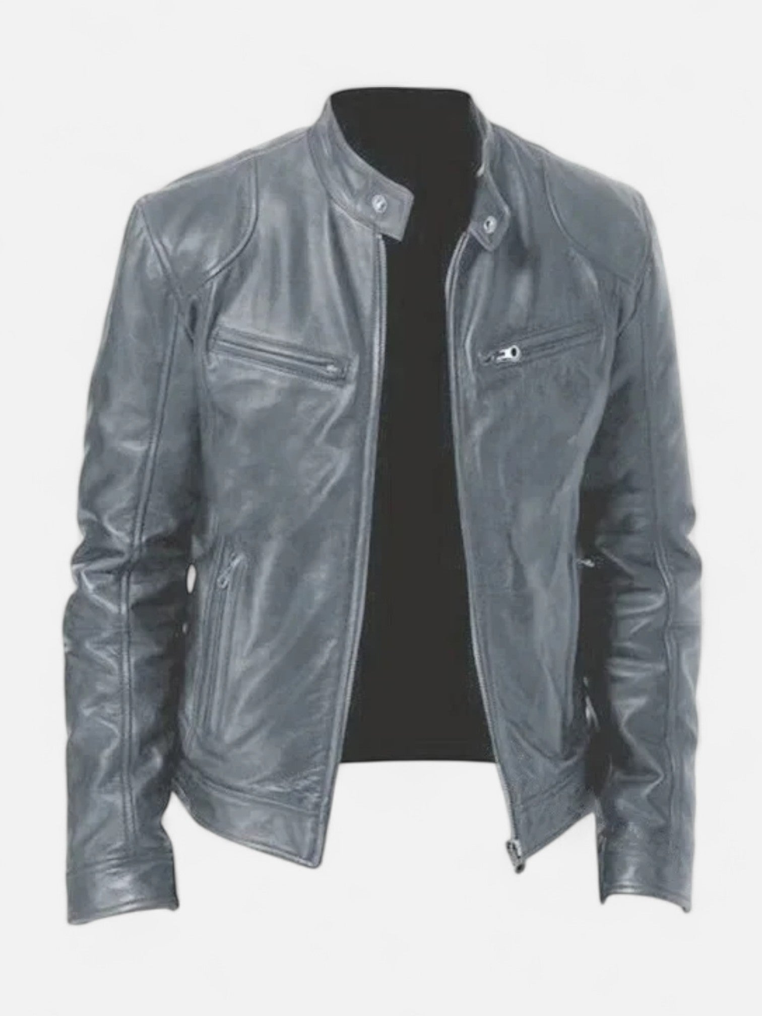 Maisonancien | Męska Kurtka z Ekoskóry – Klasyczny Styl