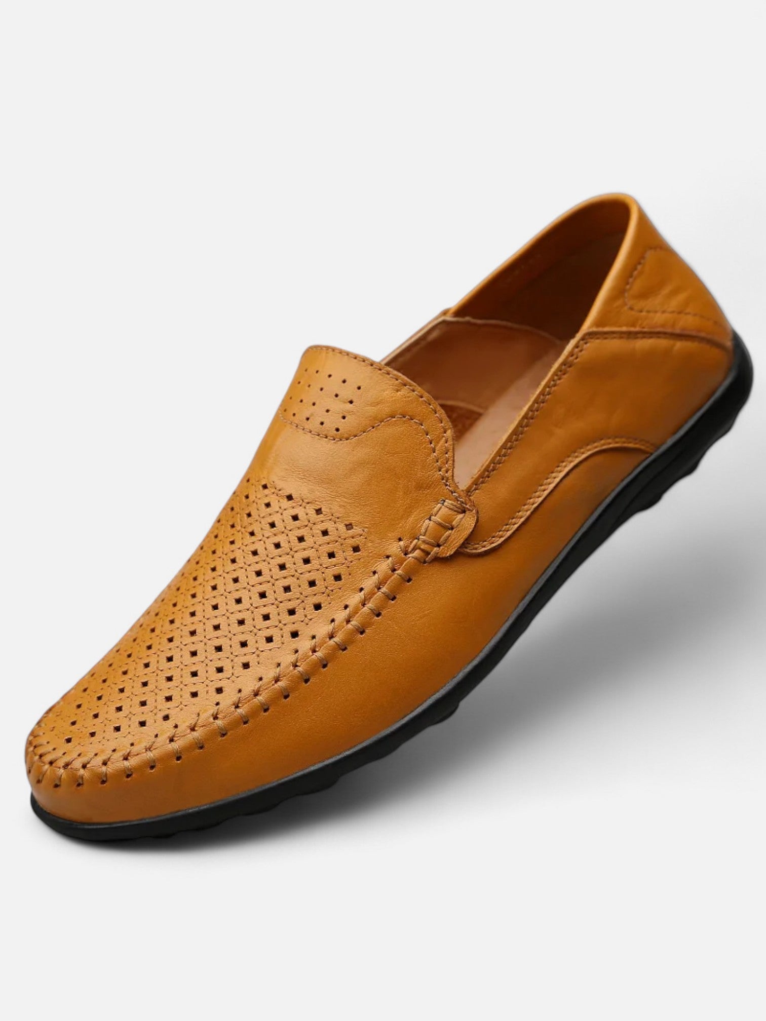 Maisonancien | Męskie loafersy z naturalnej skóry bydlęcej