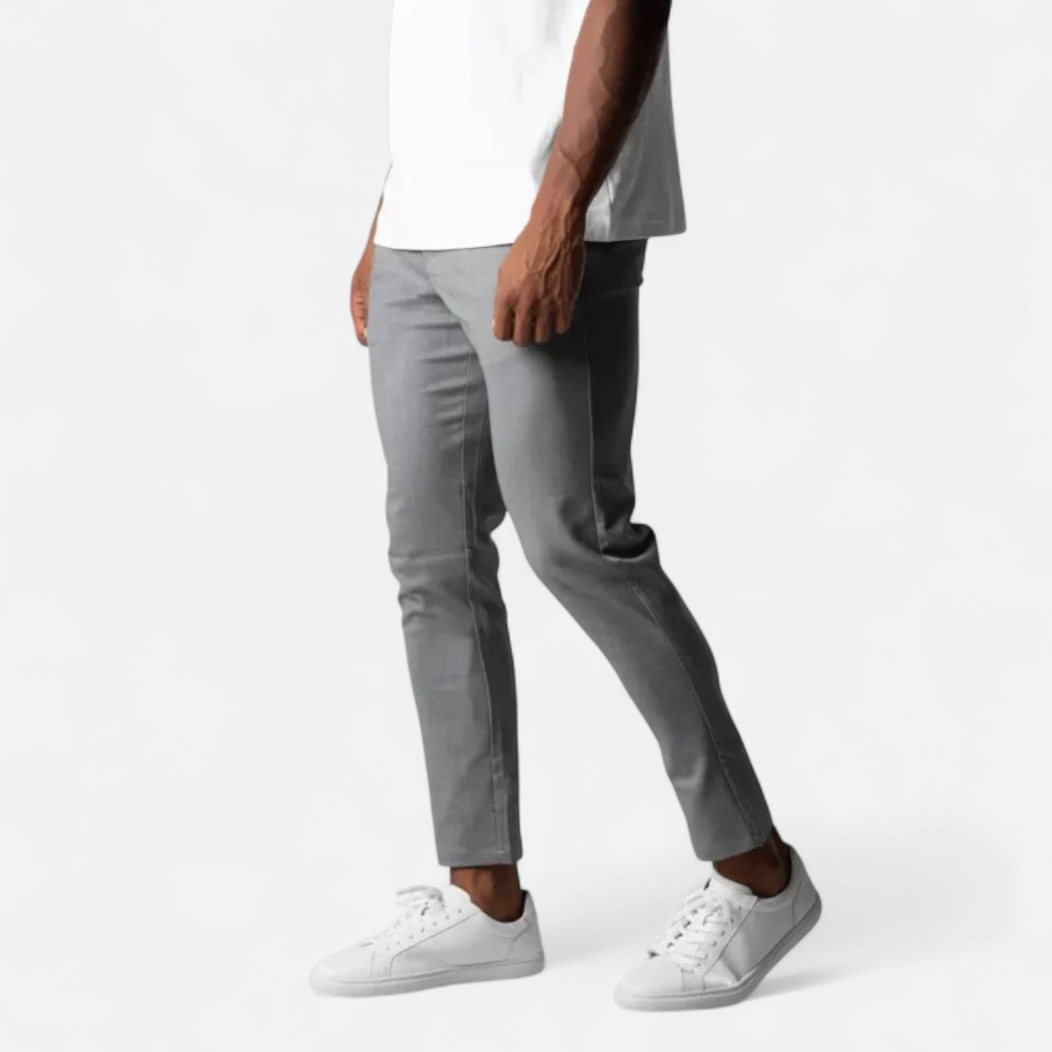 Maisonancien | Mężczyzna Slim-Fit Chinos z Elastycznego Materiału