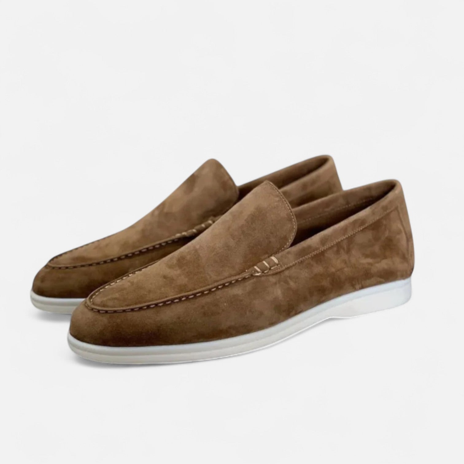 Maisonancien | Mężczyzna Ręcznie Wykonane Mokasyny z Zamszowym Wykończeniem