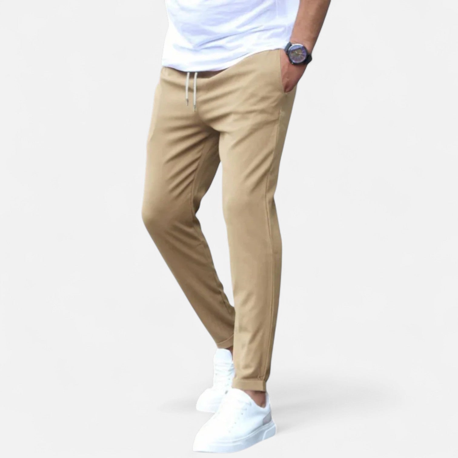 Maisonancien | Mężczyzna Eleganckie Spodnie Całoroczne o Klasycznym Kroju