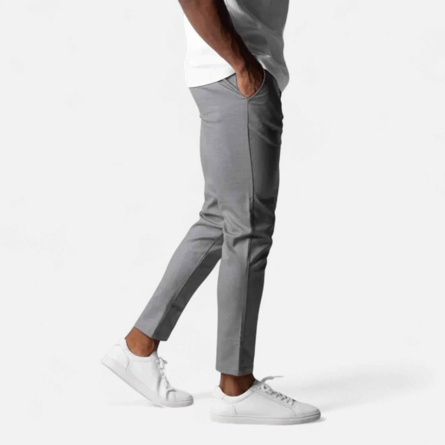 Maisonancien | Mężczyzna Slim-Fit Chinos z Elastycznego Materiału