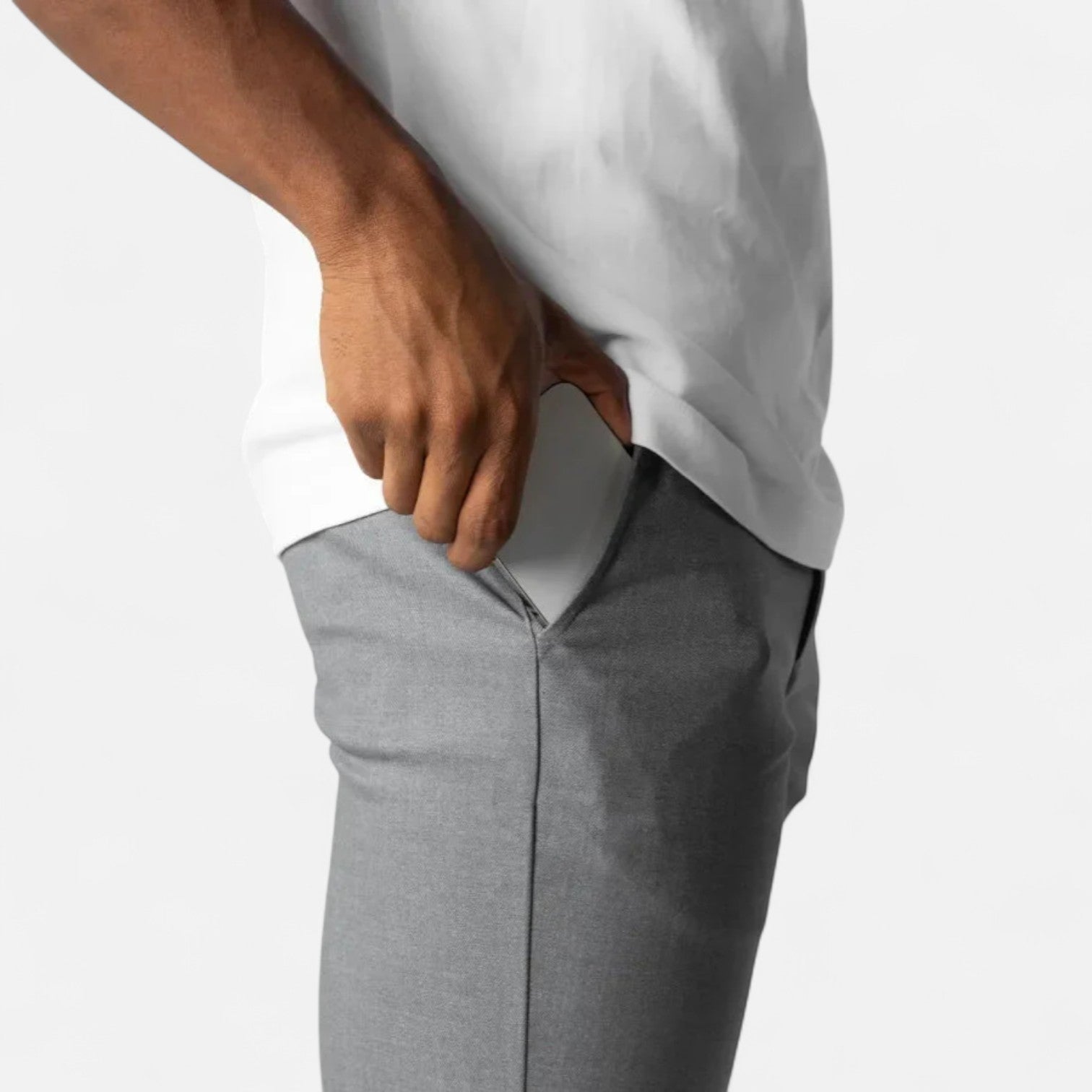 Maisonancien | Mężczyzna Slim-Fit Chinos z Elastycznego Materiału