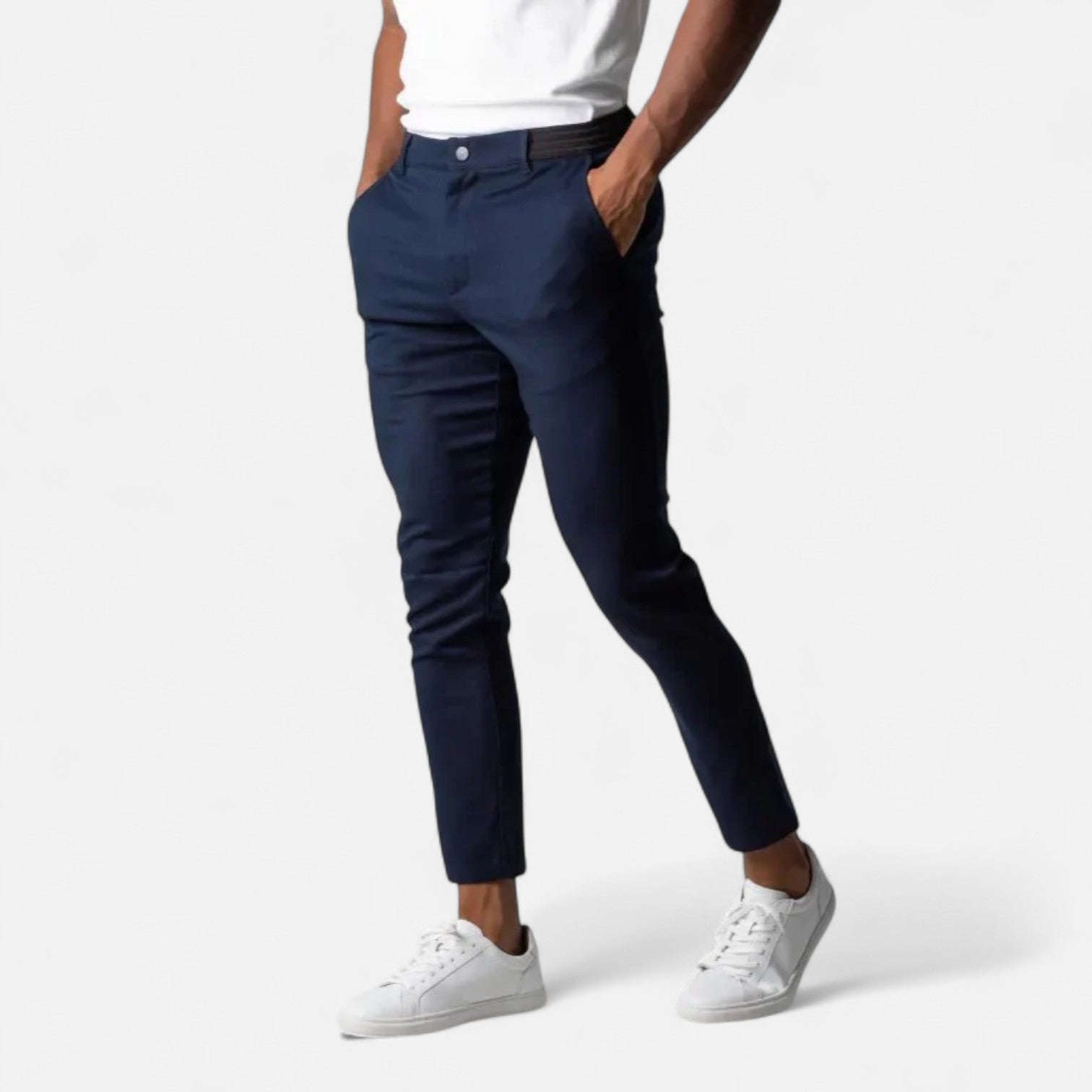 Maisonancien | Mężczyzna Slim-Fit Chinos z Elastycznego Materiału