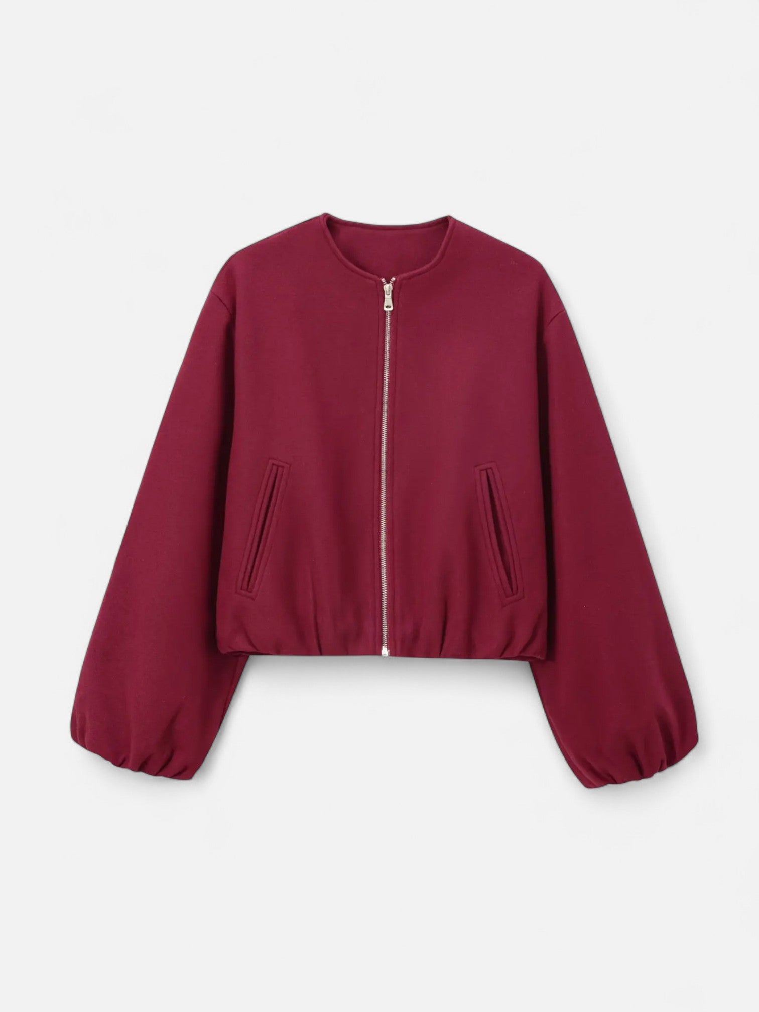 Maisonancien | Damska Kurtka Bomber – Retro z Okrągłym Dekoltem