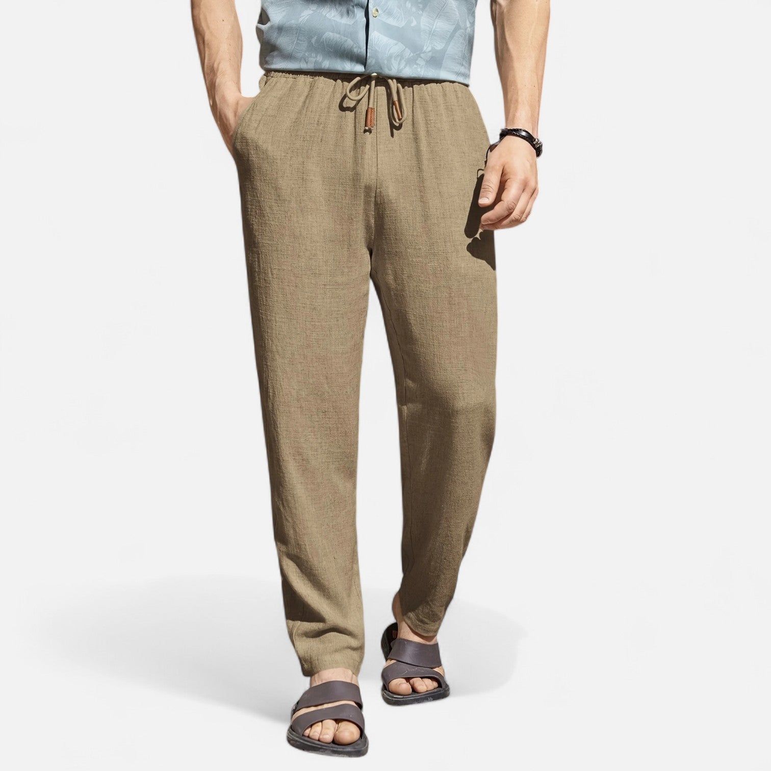 Maisonancien | Męskie spodnie letnie – styl angielski z luzem