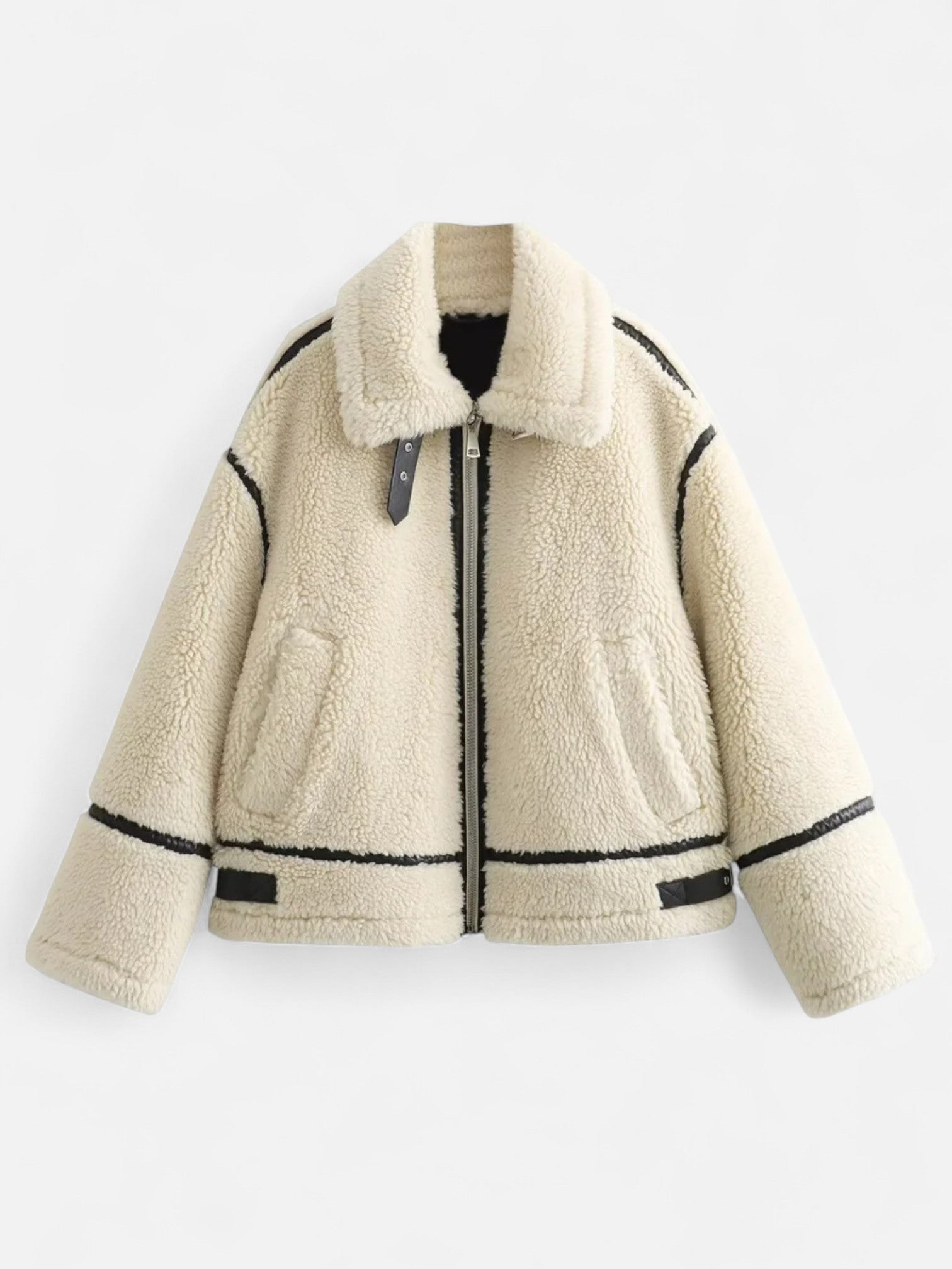 Maisonancien | Damska Kurtka Motocyklowa – Sztuczne Futro Premium