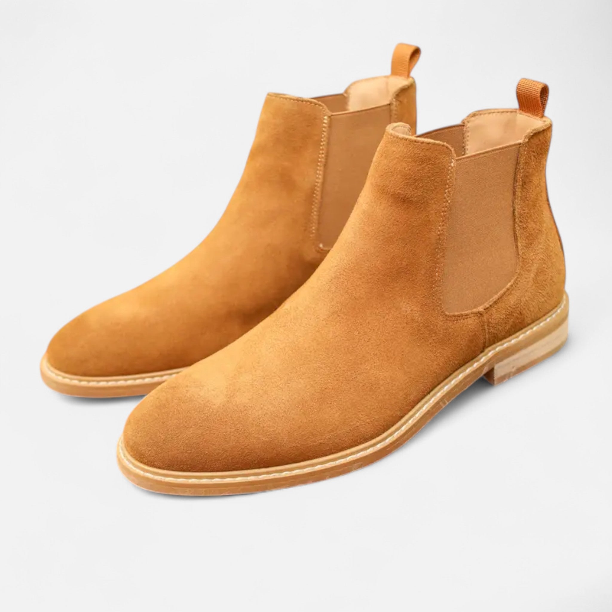 Maisonancien | Męskie skórzane botki Chelsea ze skóry bydlęcej