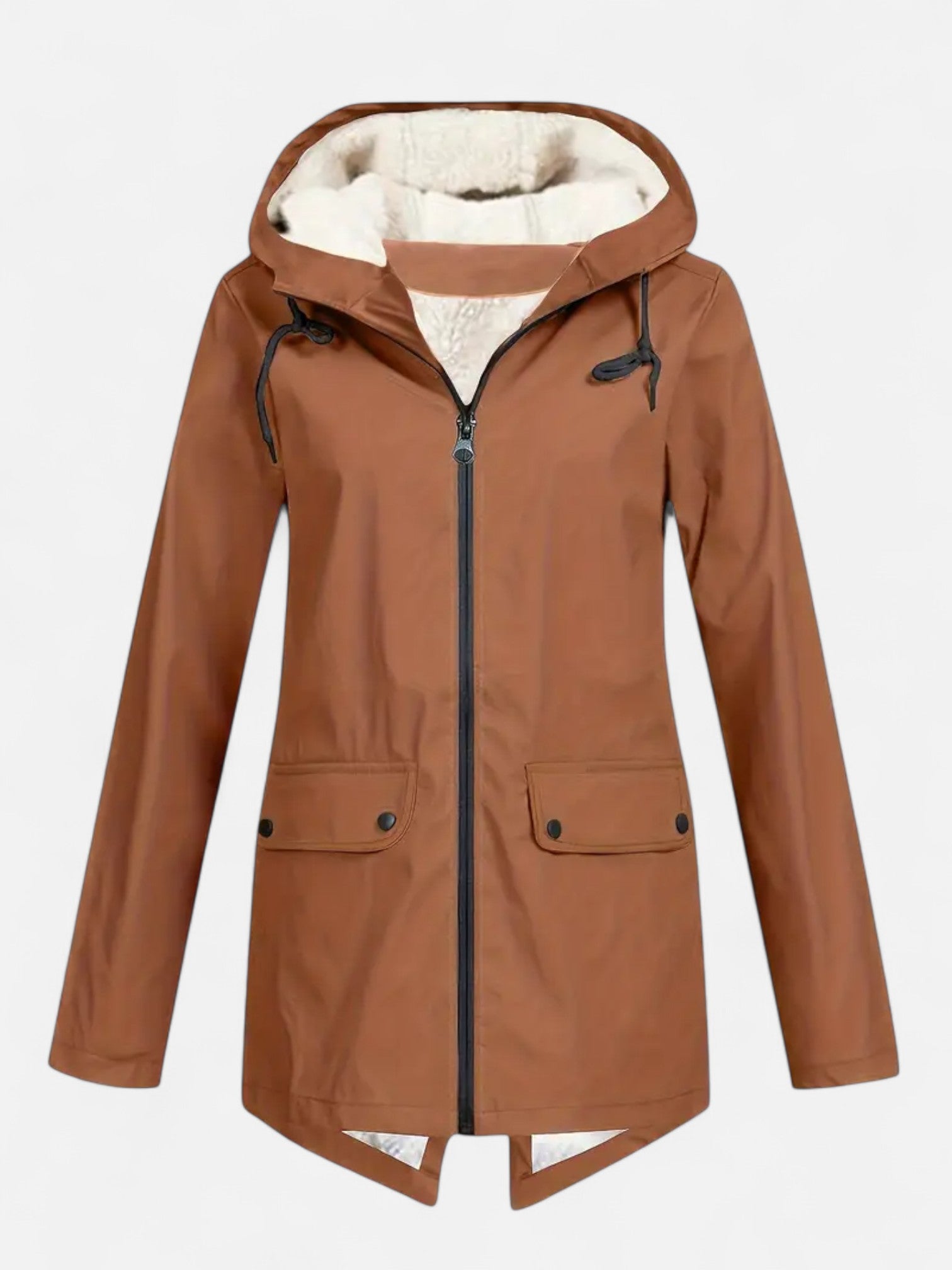 Maisonancien | Damska zimowa kurtka wiatrówka z kapturem