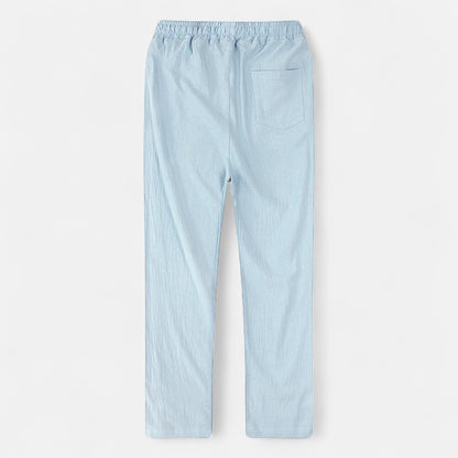 Maisonancien | Mężczyzna Casual Spodnie Ankle-Length z Elastycznym Pasem