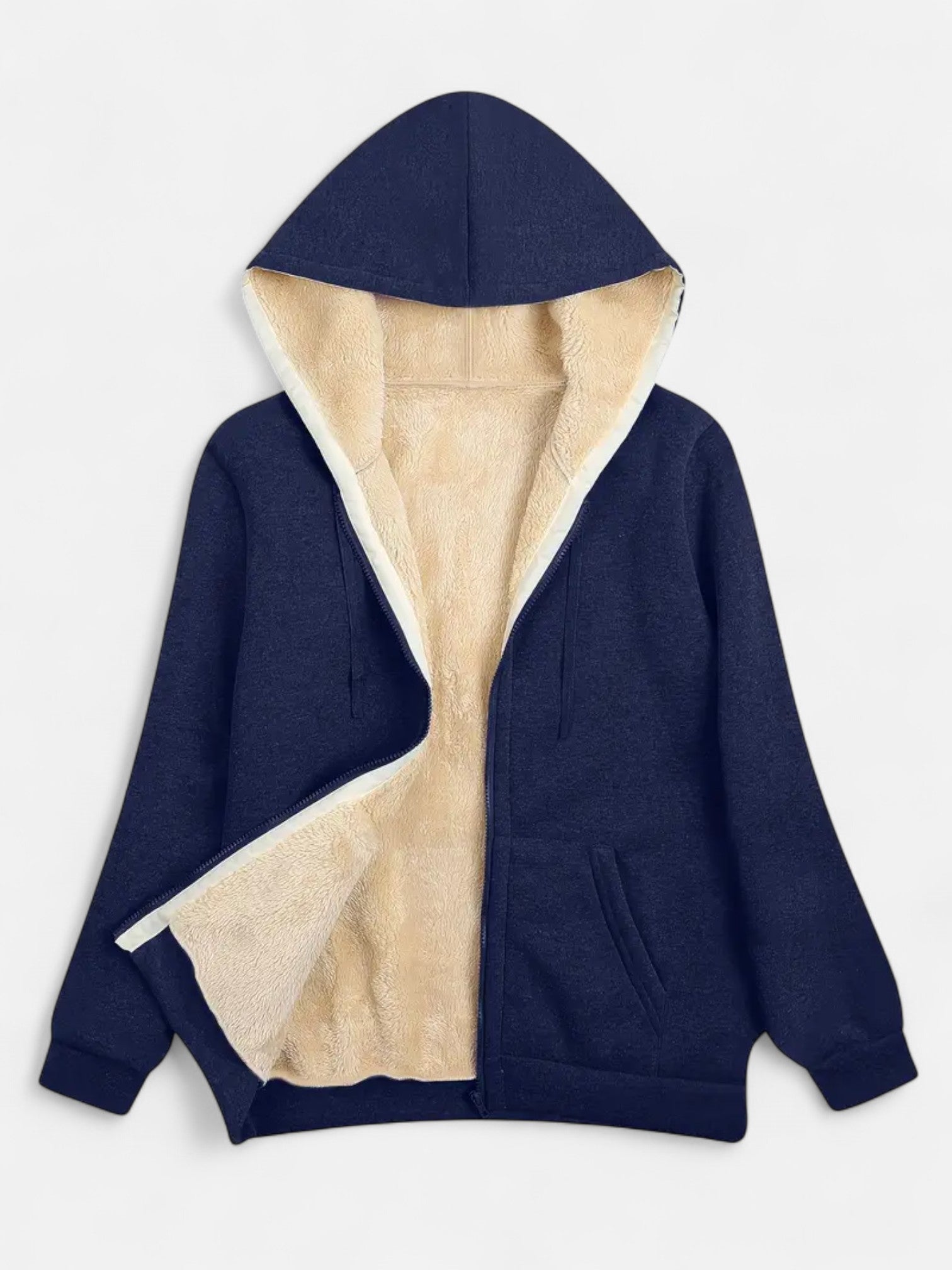 Maisonancien | Damska Kurtka Zimowa Oversize – Futerkowe Podszycie i Kaptur