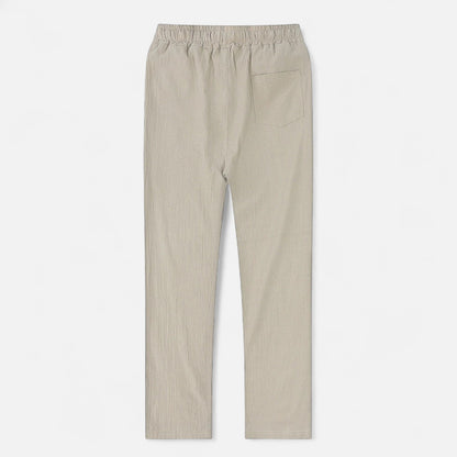 Maisonancien | Mężczyzna Casual Spodnie Ankle-Length z Elastycznym Pasem