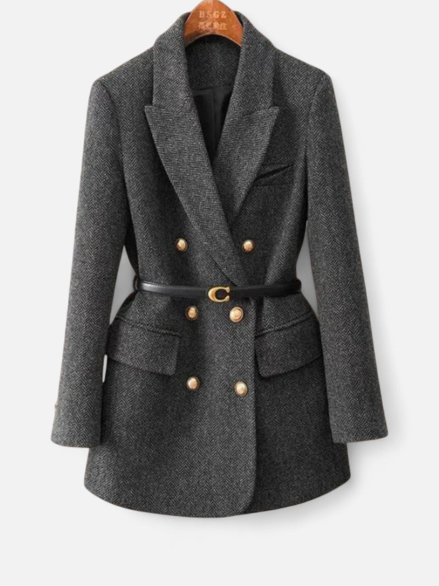 Maisonancien | Damska Dwurzędowa Marynarka z Tweedu – Klasa i Styl