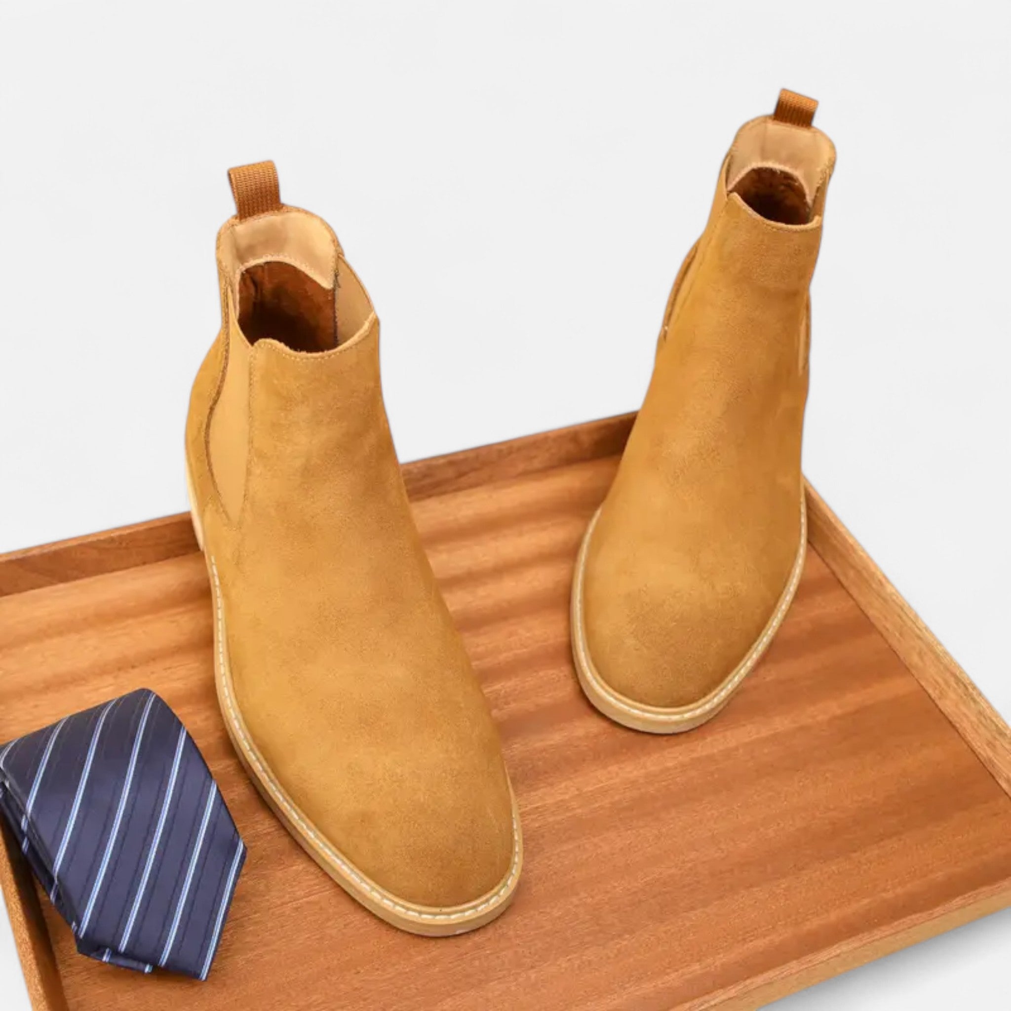 Maisonancien | Męskie skórzane botki Chelsea ze skóry bydlęcej