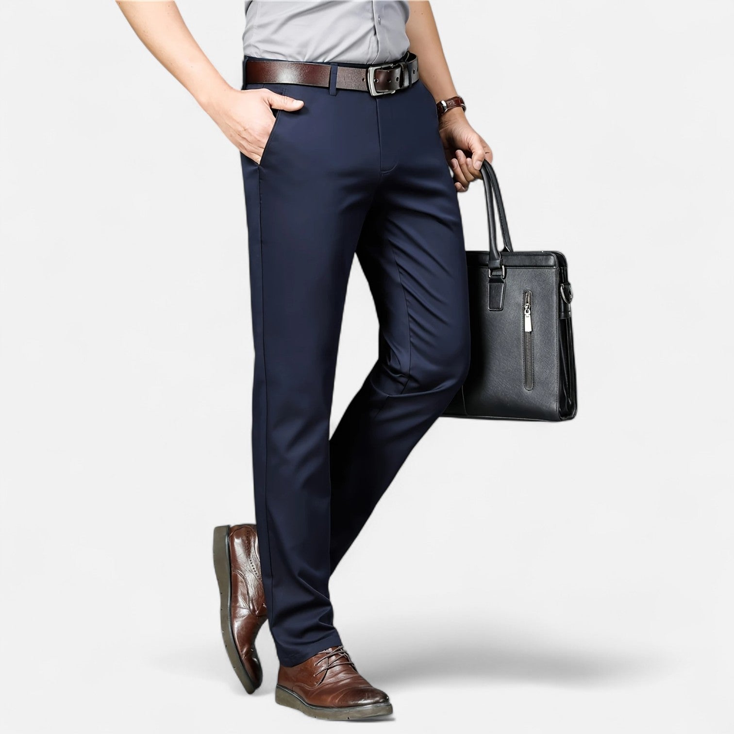 Maisonancien | Męskie spodnie business – styl angielski codzienny