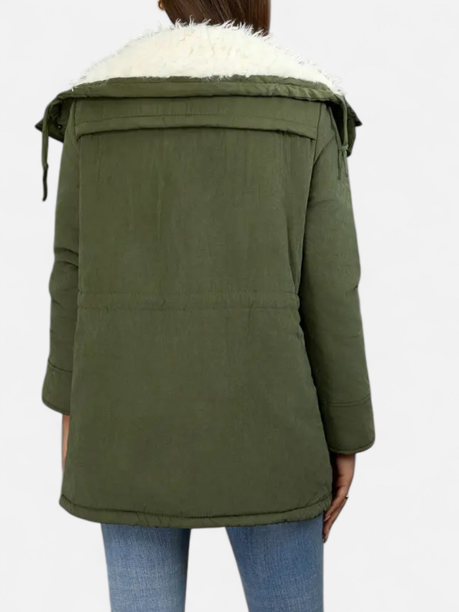 Maisonancien | Damska Parka Midi – Casual z Troczkiem w Pasie