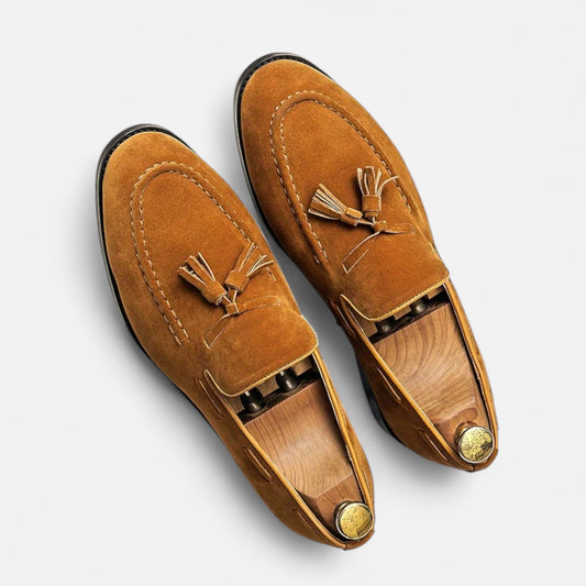 Maisonancien | Męskie loafersy tassel – skórzany Oxford szyk