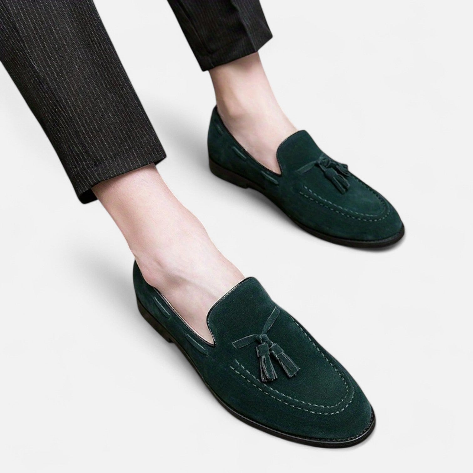 Maisonancien | Męskie loafersy tassel – skórzany Oxford szyk