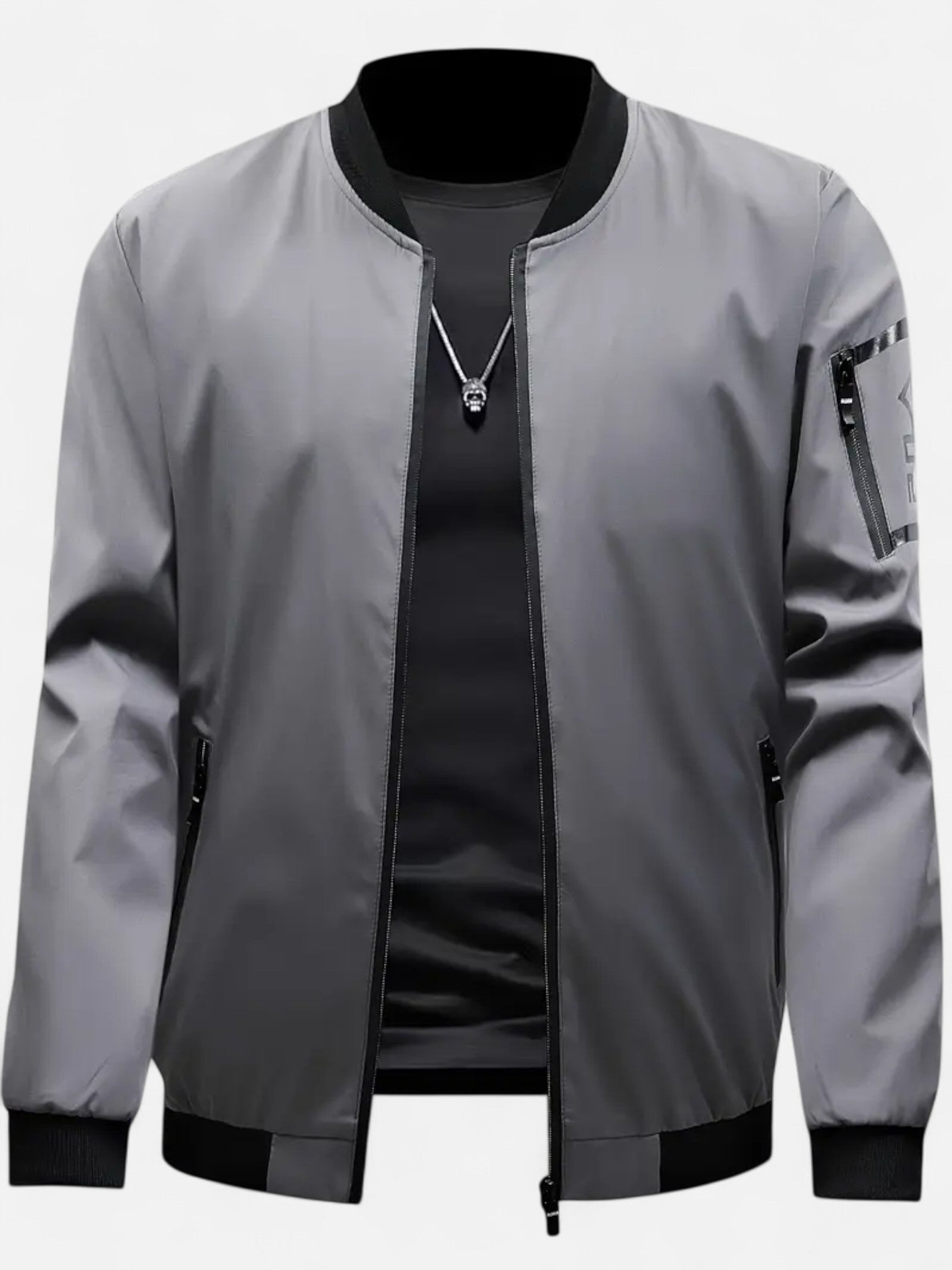 Maisonancien | Męska Kurtka z Kołnierzem Baseballowym