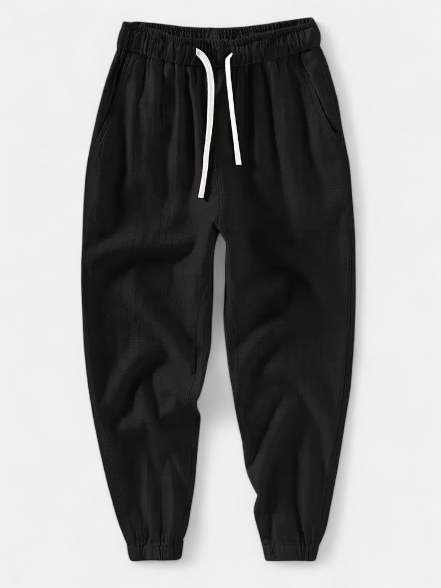 Maisonancien | Męskie Lniane Joggersy – Casual Komfort Całoroczny