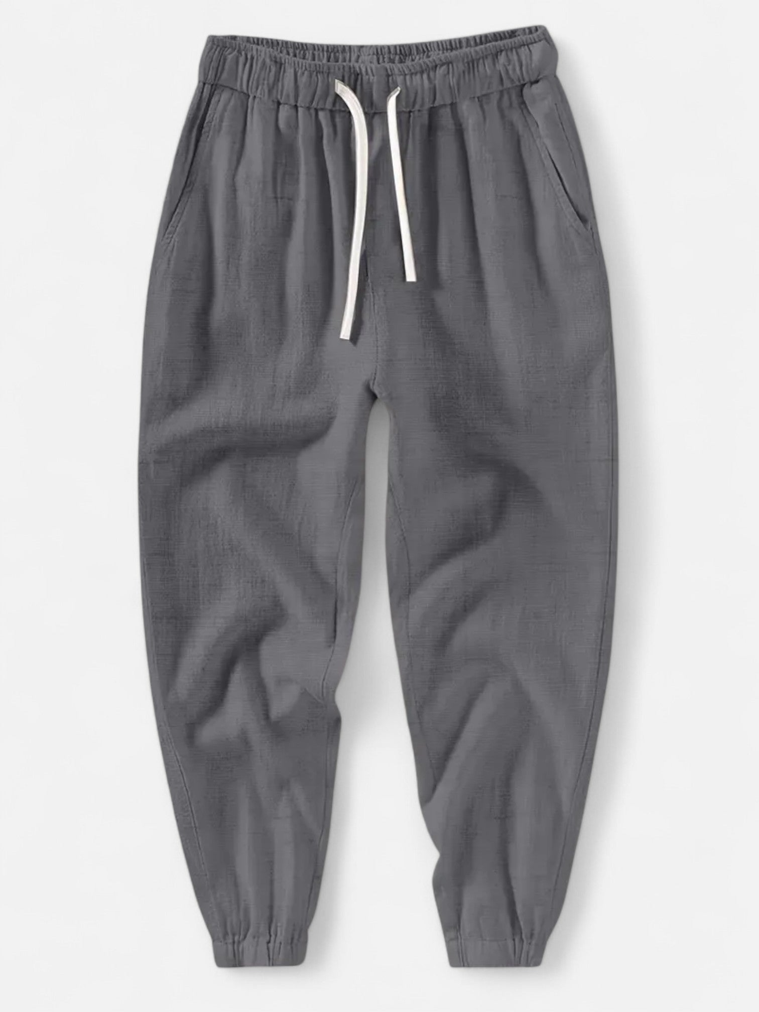 Maisonancien | Męskie Lniane Joggersy – Casual Komfort Całoroczny