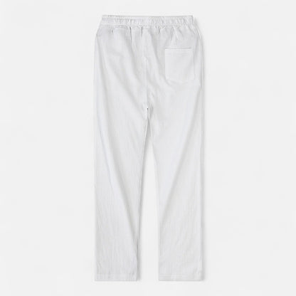 Maisonancien | Mężczyzna Casual Spodnie Ankle-Length z Elastycznym Pasem