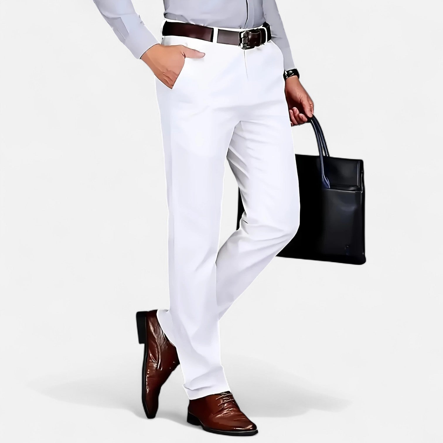 Maisonancien | Męskie spodnie business – styl angielski codzienny