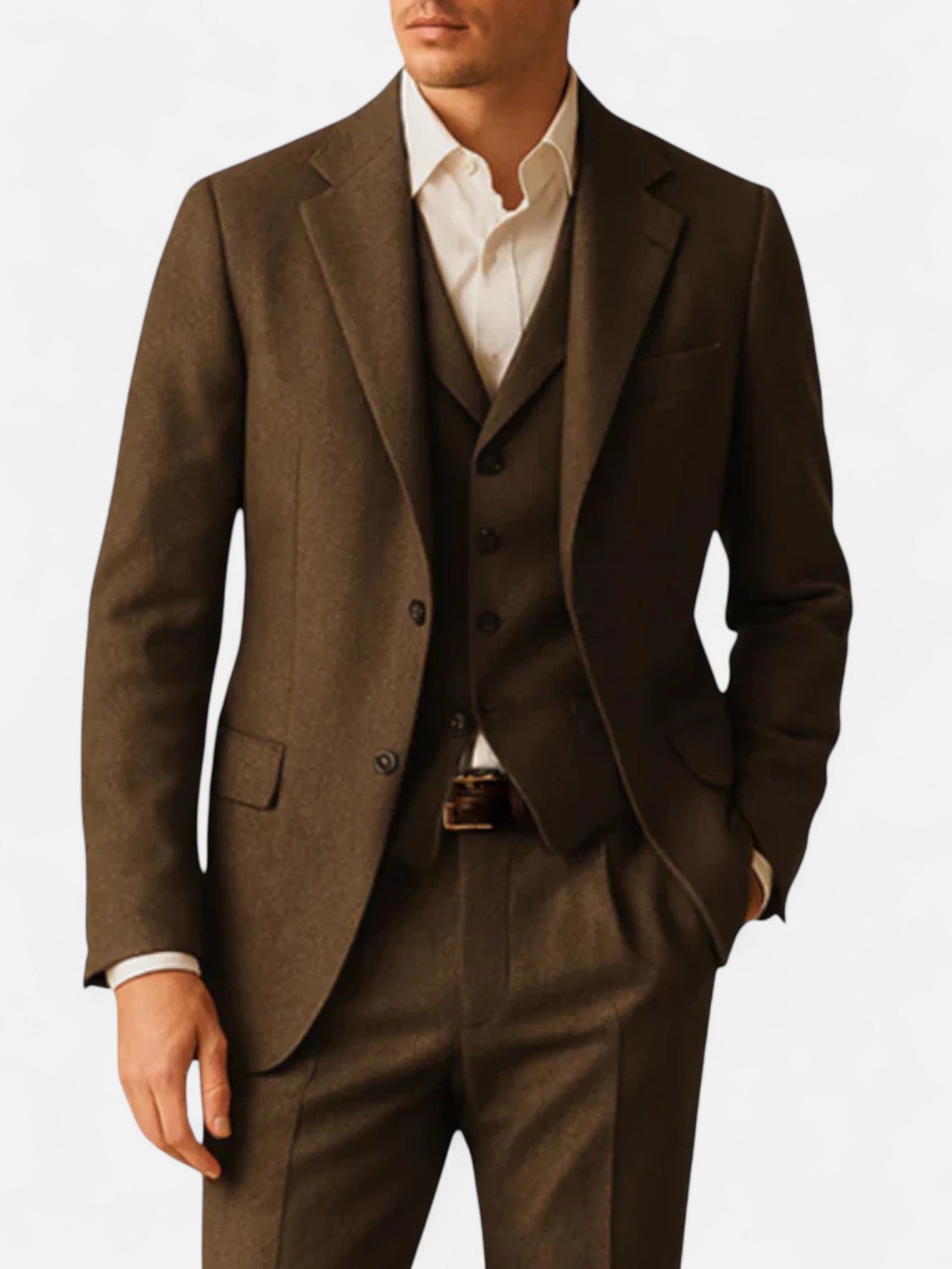 Maisonancien | Męski Trzyczęściowy Garnitur Vintage – Klasa i Tradycja