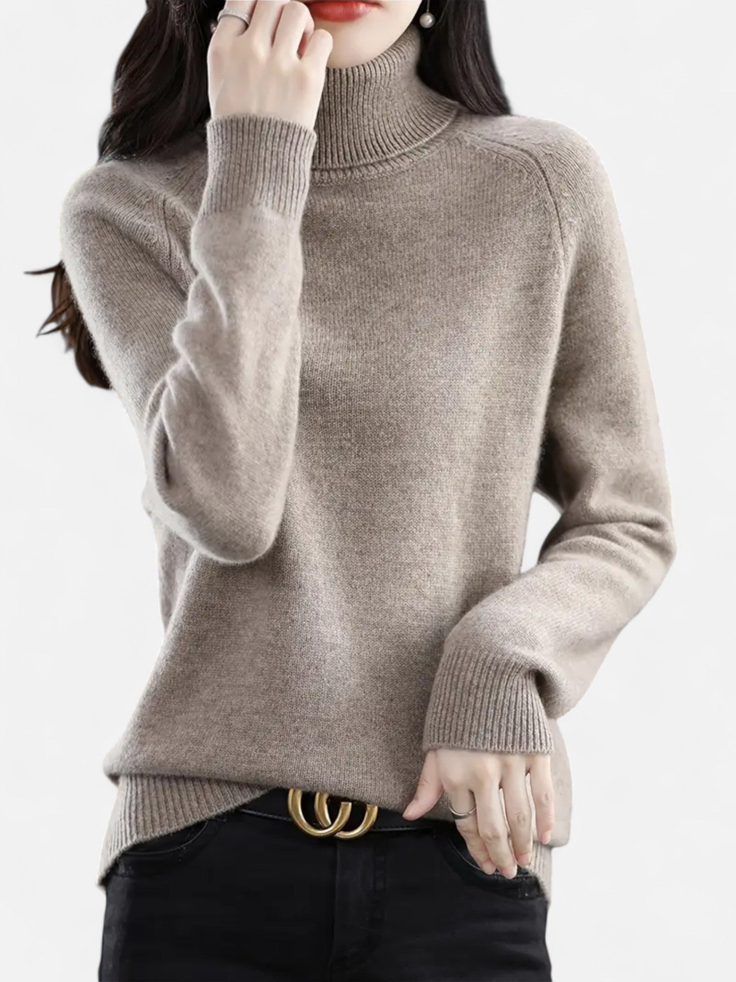 Maisonancien | Damski Sweter z Golfem – Jesienna Klasyka