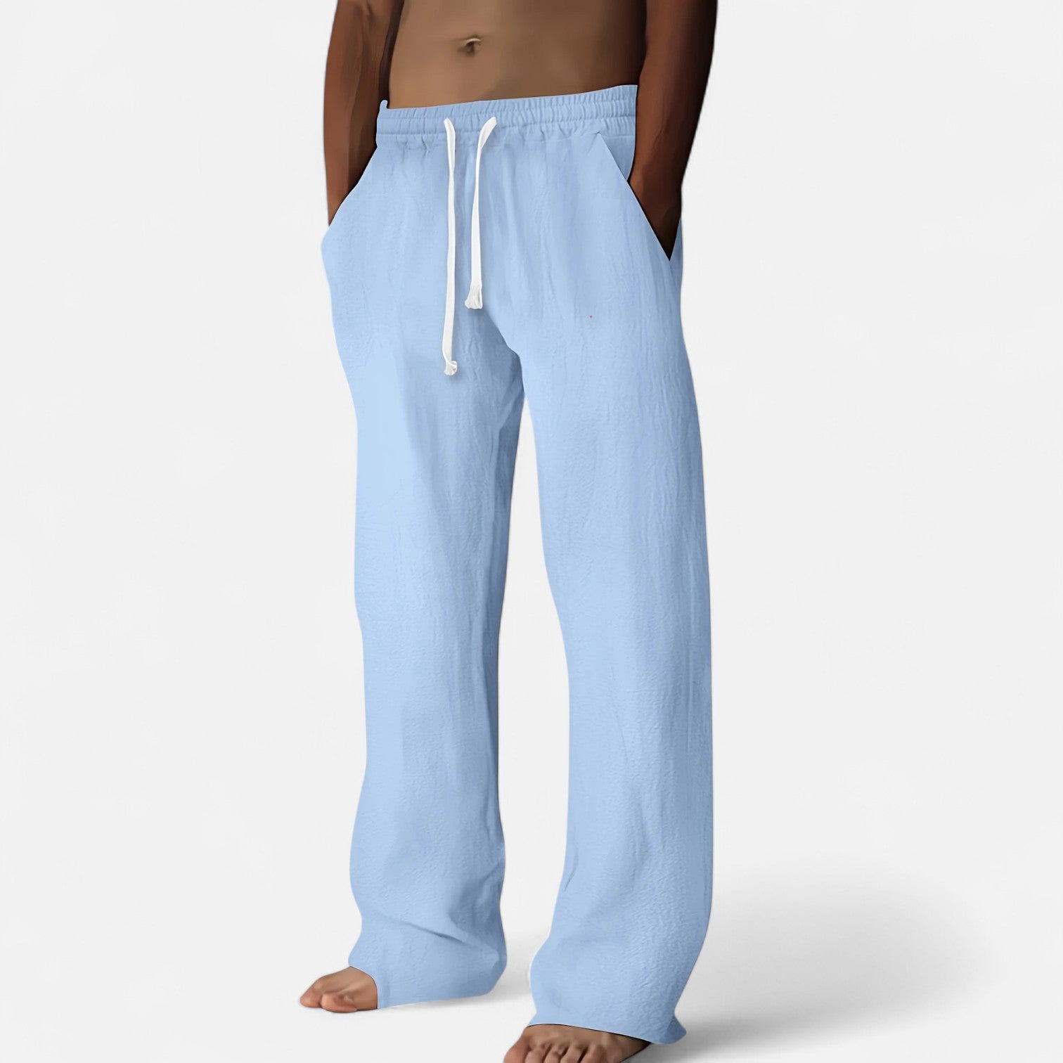 Maisonancien | Męskie spodnie lin & coton – nadmorski minimalizm