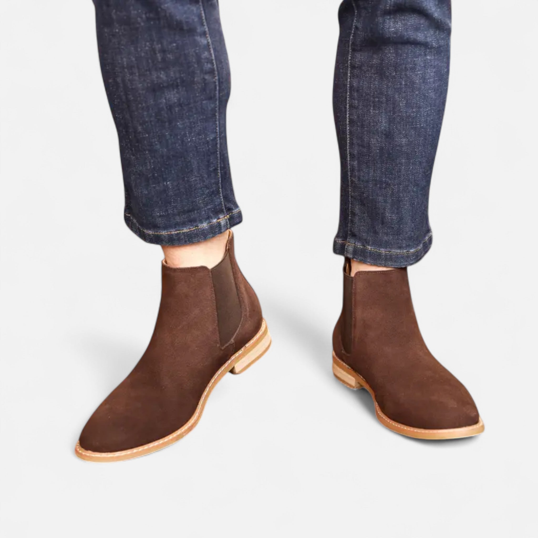 Maisonancien | Męskie skórzane botki Chelsea ze skóry bydlęcej