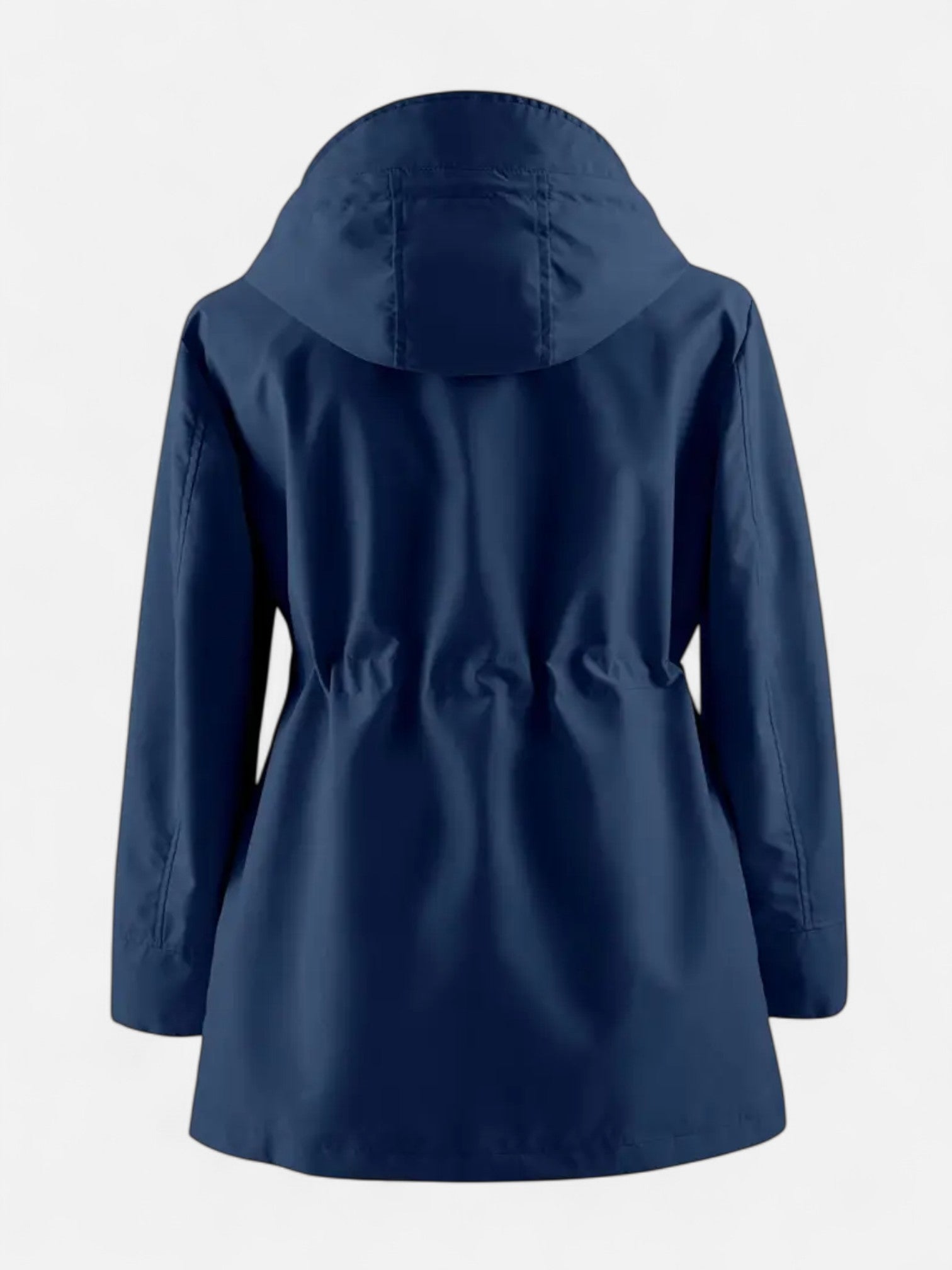 Maisonancien | Damski Płaszcz z Kapturem – Casual z Troczkiem w Pasie