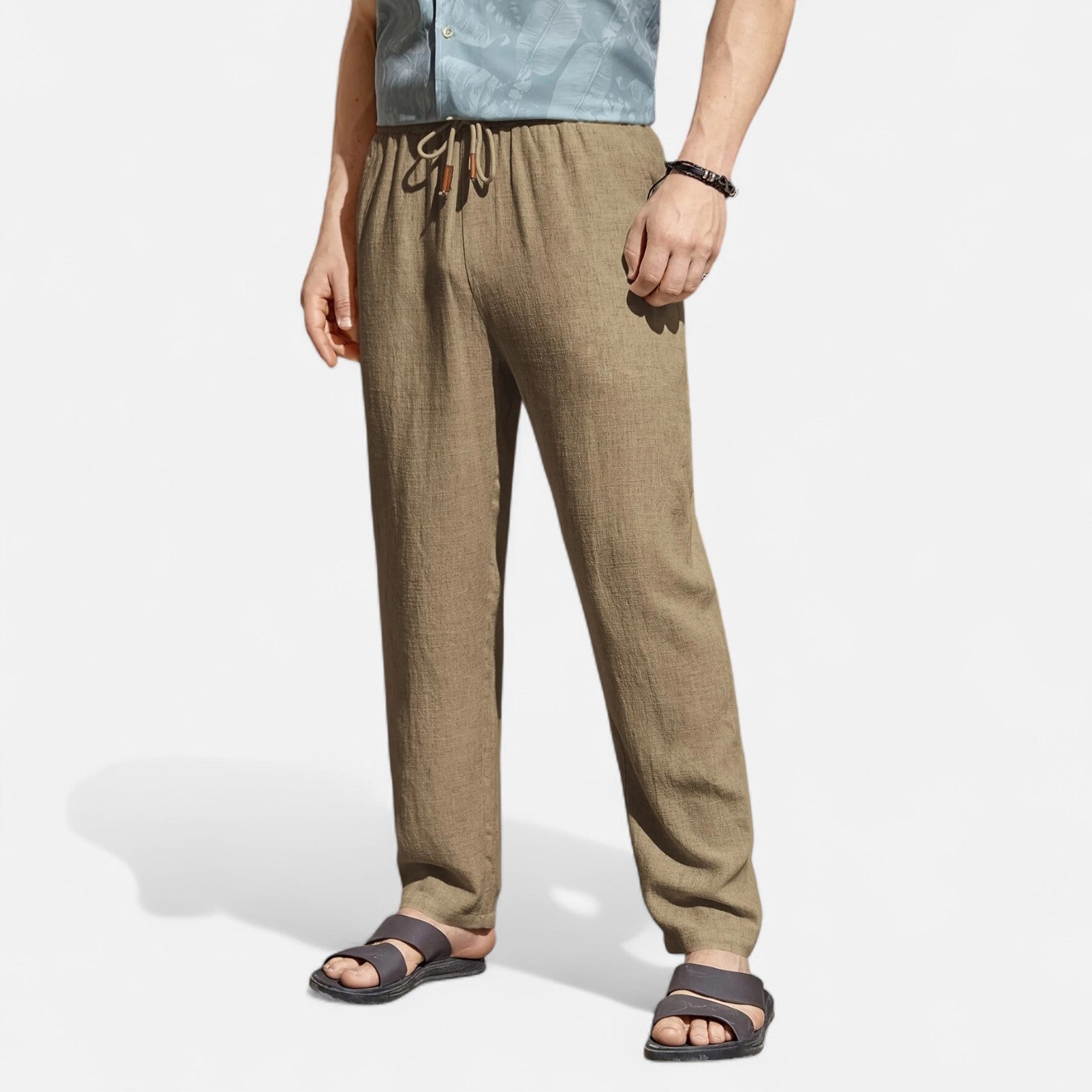 Maisonancien | Męskie spodnie letnie – styl angielski z luzem