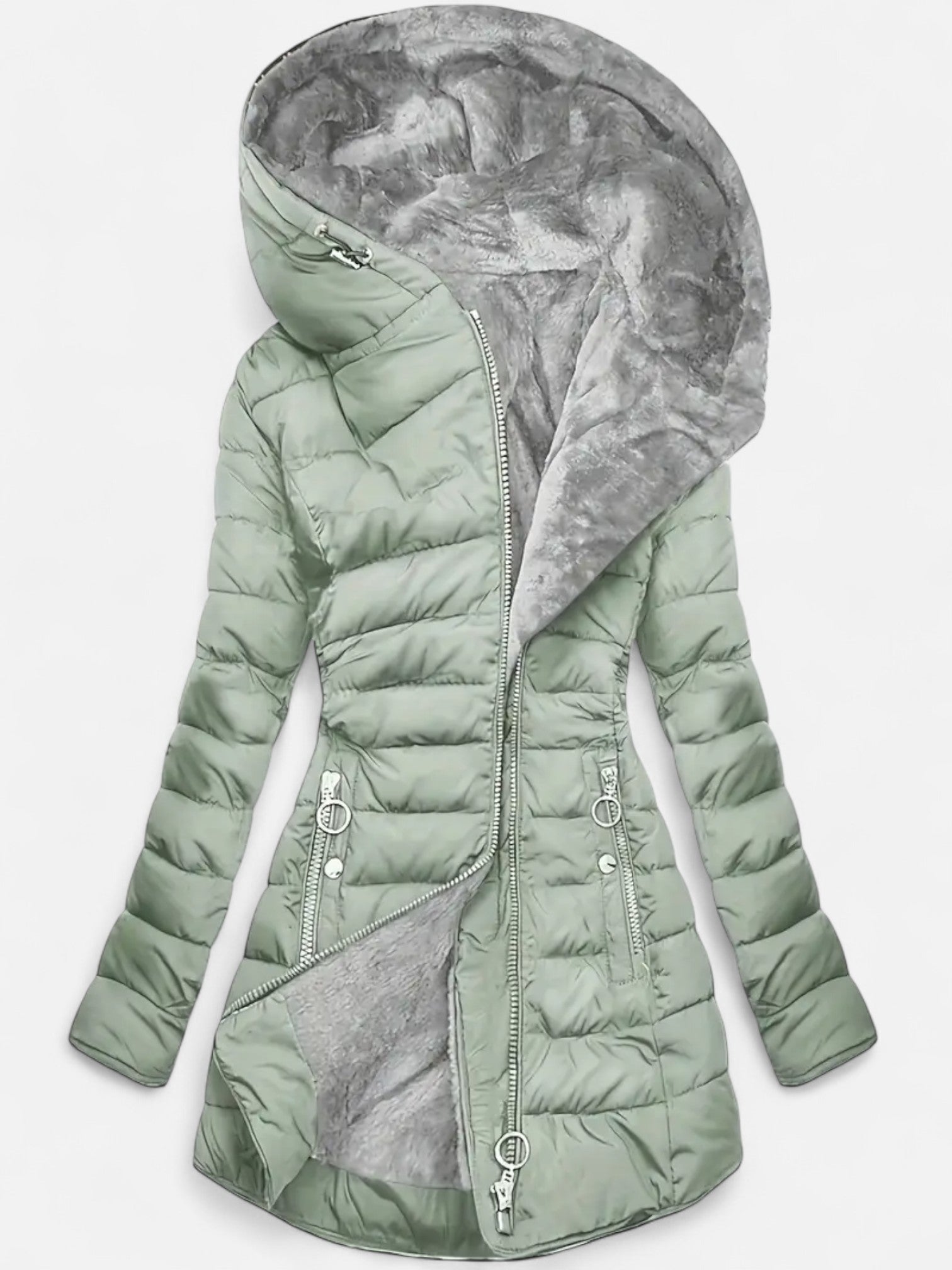 Maisonancien | Damska zimowa kurtka z kapturem i ociepleniem