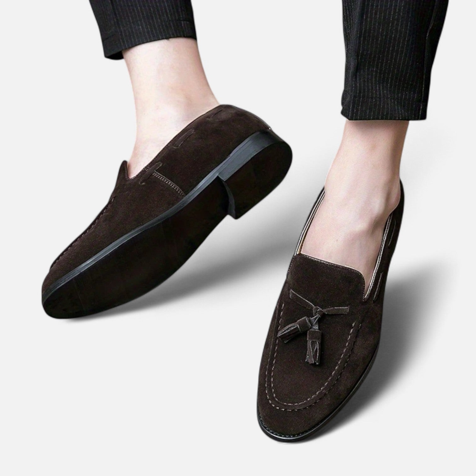 Maisonancien | Męskie loafersy tassel – skórzany Oxford szyk